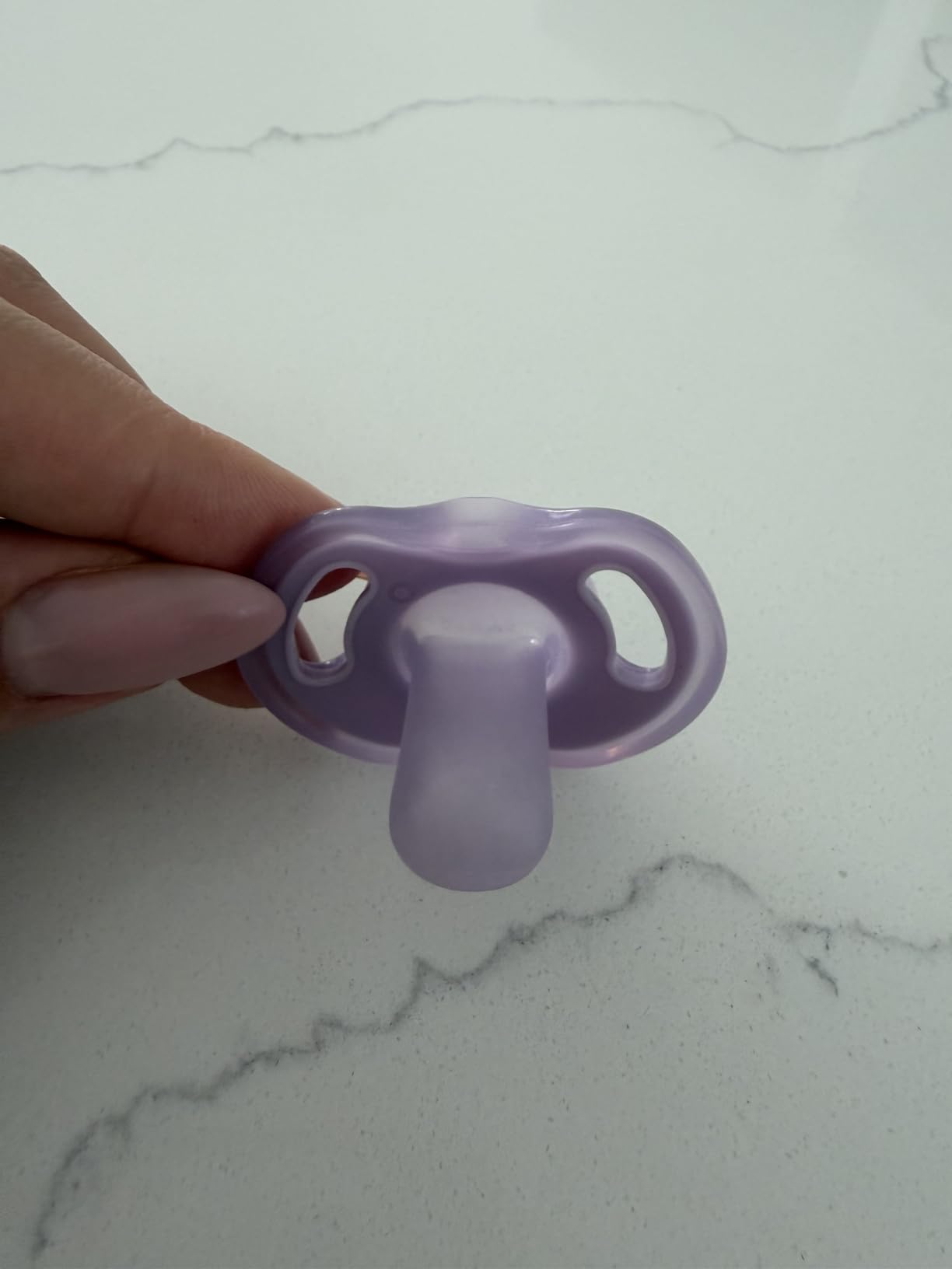 Tommee Tippee Ultra-Light Silicone Pacifier, 0-6 Months, Symmetrical One-Piece Design, BPA-Free Silicone Binkies, Clear/Blue/Green, Pack of 4 customer photo 2