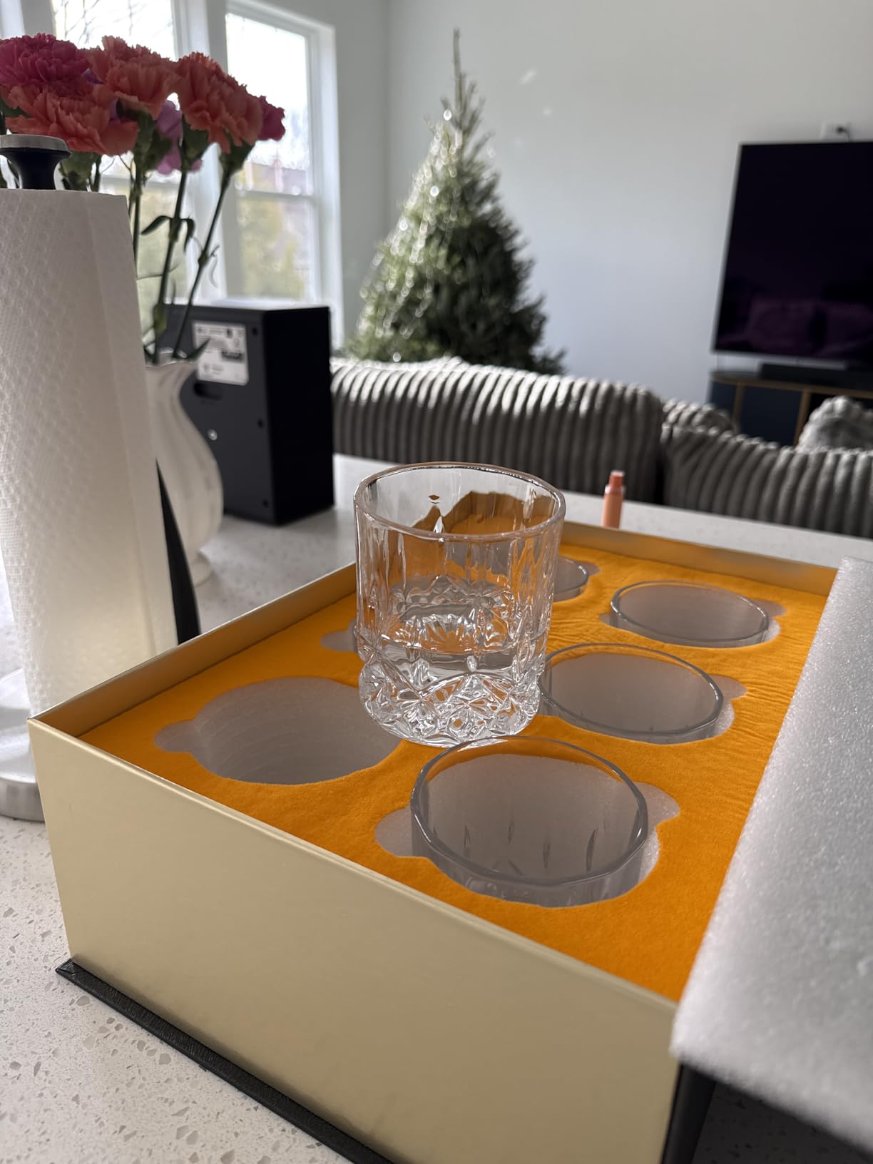 KANARS Whiskey Glasses Set of 6 with Elegant Gift Box for Liquor Scotch Rum | 10 Oz Premium Old Fashioned Crystal Glass Tumbler Bourbon Gifts for Birthday Thanksgiving Christmas Housewarming customer photo 1