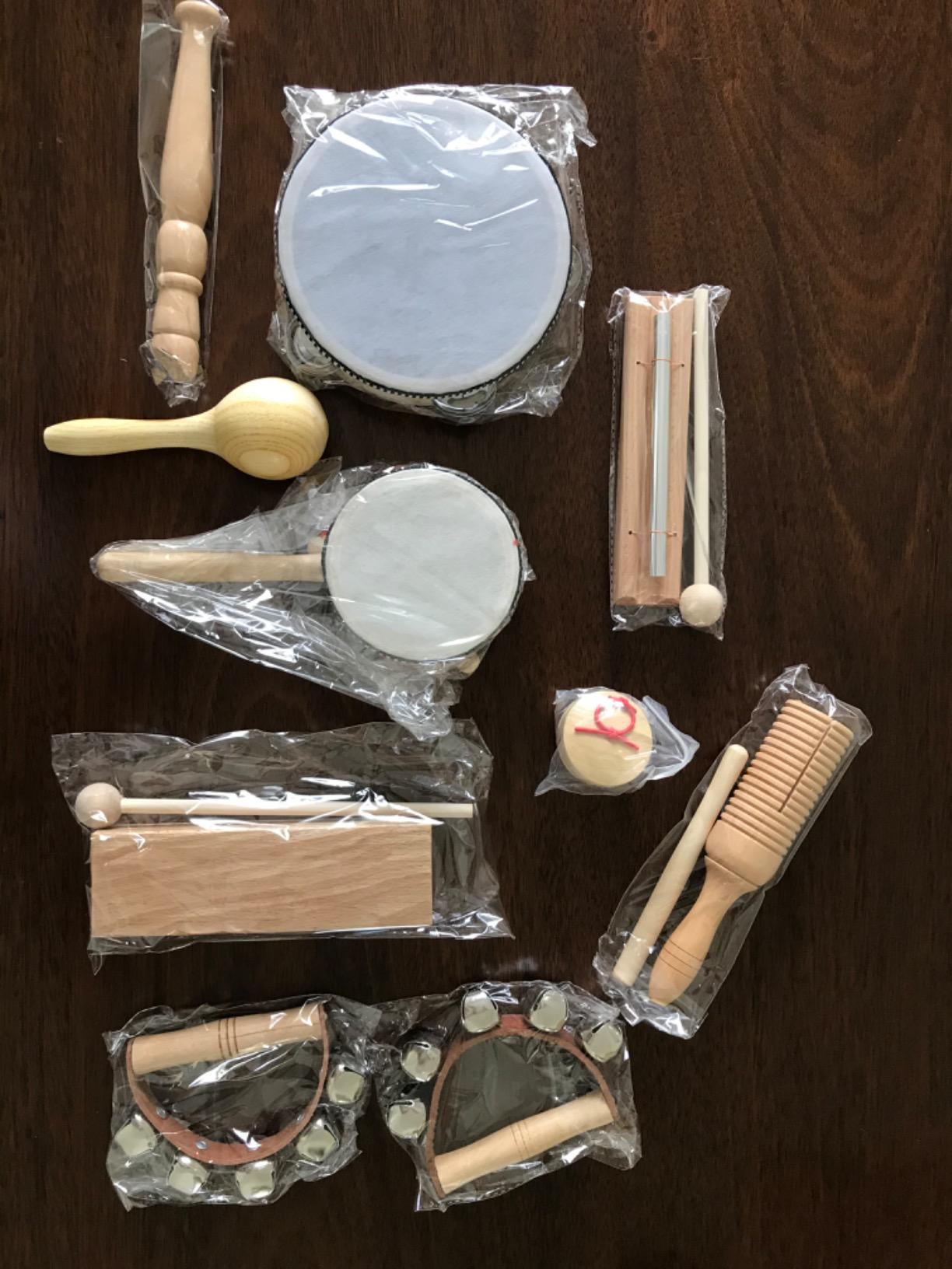 Stoie’s Wooden Musical Instruments for Kids Ages 3+, Montessori Music Toy Set for Kids with Drum, Tambourine, Maracas, Bells & Flute, Educational Preschool Toys for Boys & Girls customer photo 1