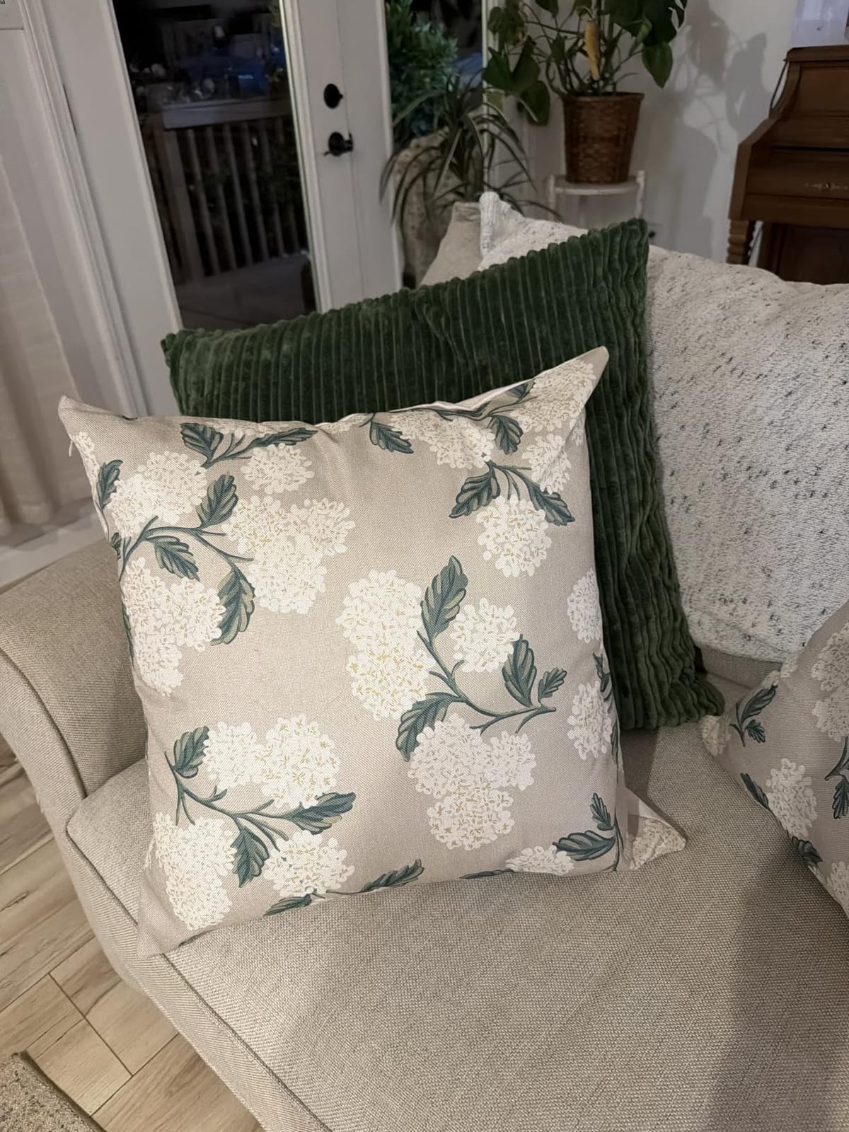 Kevin Textile Striped Corduroy 12”x20” Pillow Covers 2 Pack, Cream White customer photo 1
