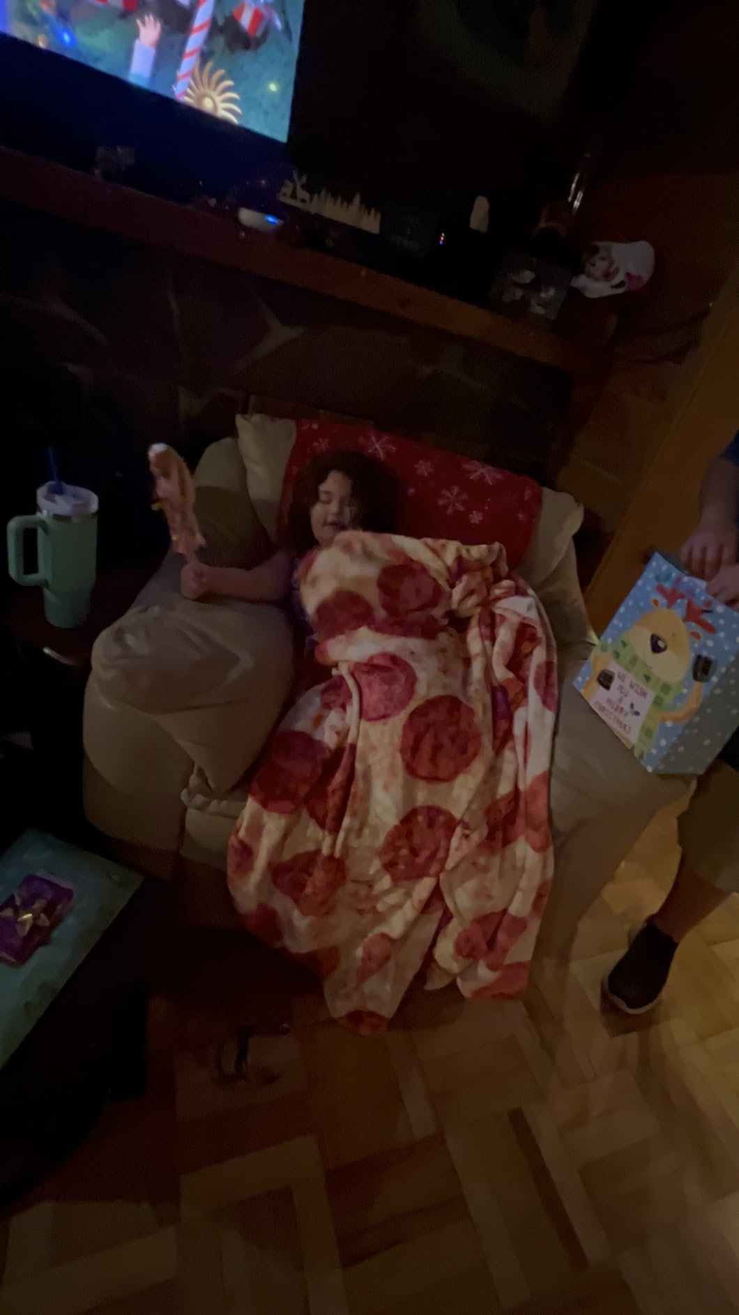 SeaRoomy Burrito Tortilla Blanket, Funny Food Throw Blanket, Round 47inches customer photo 2