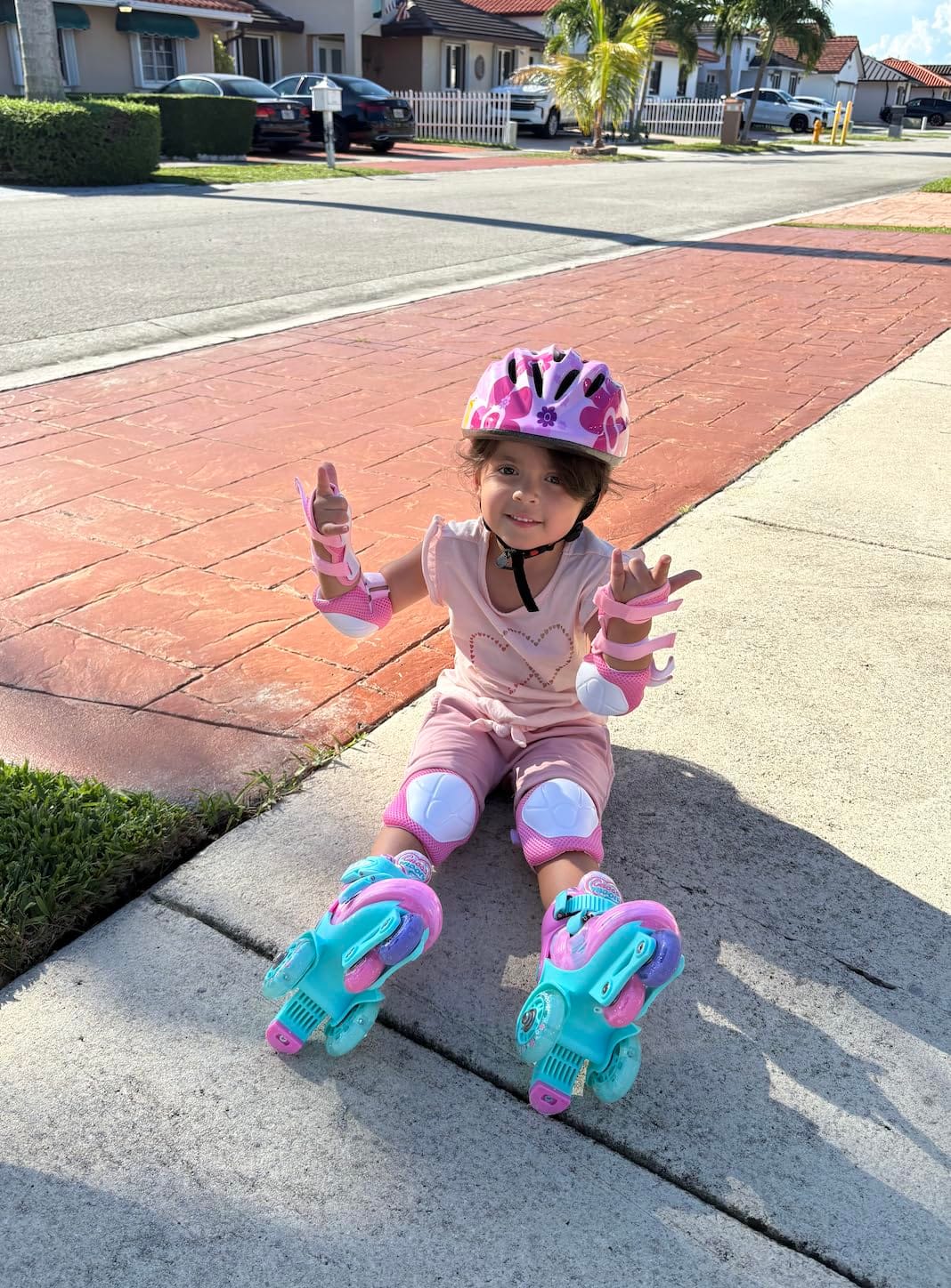 Lamsion Kids Helmet Adjustable Protective Gear Set for Ages 3-8 Girls Boys customer photo 1