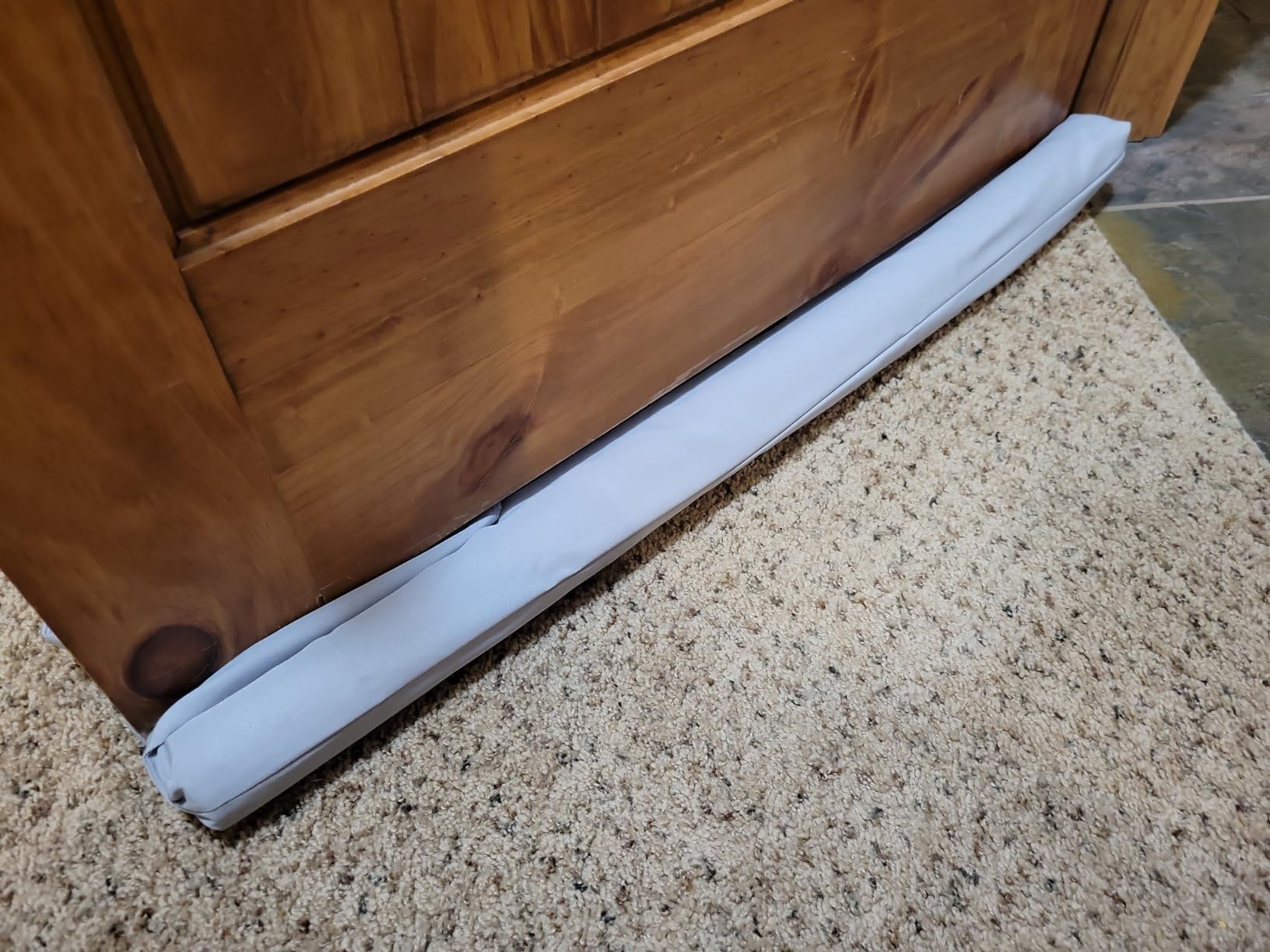 Holikme Under Door Draft Stopper Door Seal Gap Filler Weather Stripping | 36 Inch Soundproofing Noise Blocker Window Breeze Adjustable Draft Blocker for Bottom of Door Stop Light, Air, Dust, Gray customer photo 2