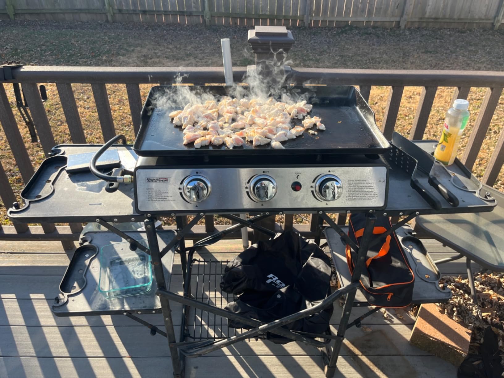 Royal Gourmet PD1301S Portable 3-Burner Tabletop Gas Griddle customer photo 2