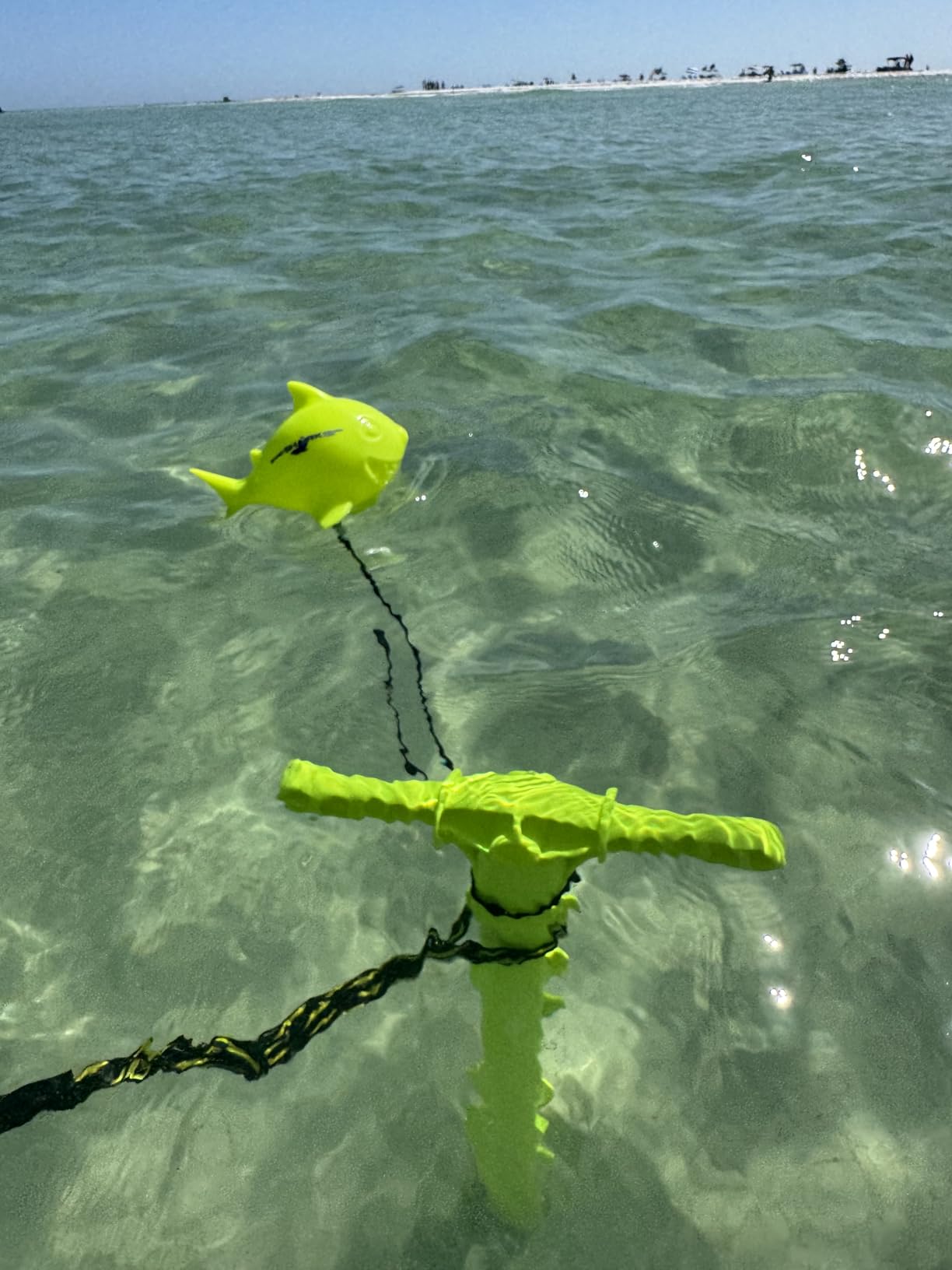 Premium Floating Anchor Marker Buoy by SandShark. High Visibility Markers for Anchors at The Beach, Lake, Shallow Water, Sandbar, Find Your Anchor, Prevent Accidental Hitting or Stepping on Anchors customer photo 2