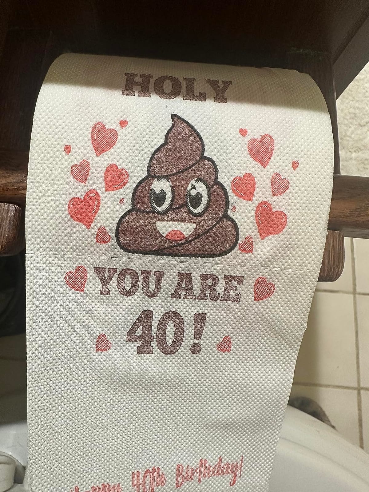40th Birthday Gifts for Women, Men, Her, Him - Happy Prank Toilet Paper - 40th Birthday Decorations, Party Supplies Favors - 40 Years Old Funny Gag Gift Ideas, Novelty Bday Present for Friends, Family customer photo 2
