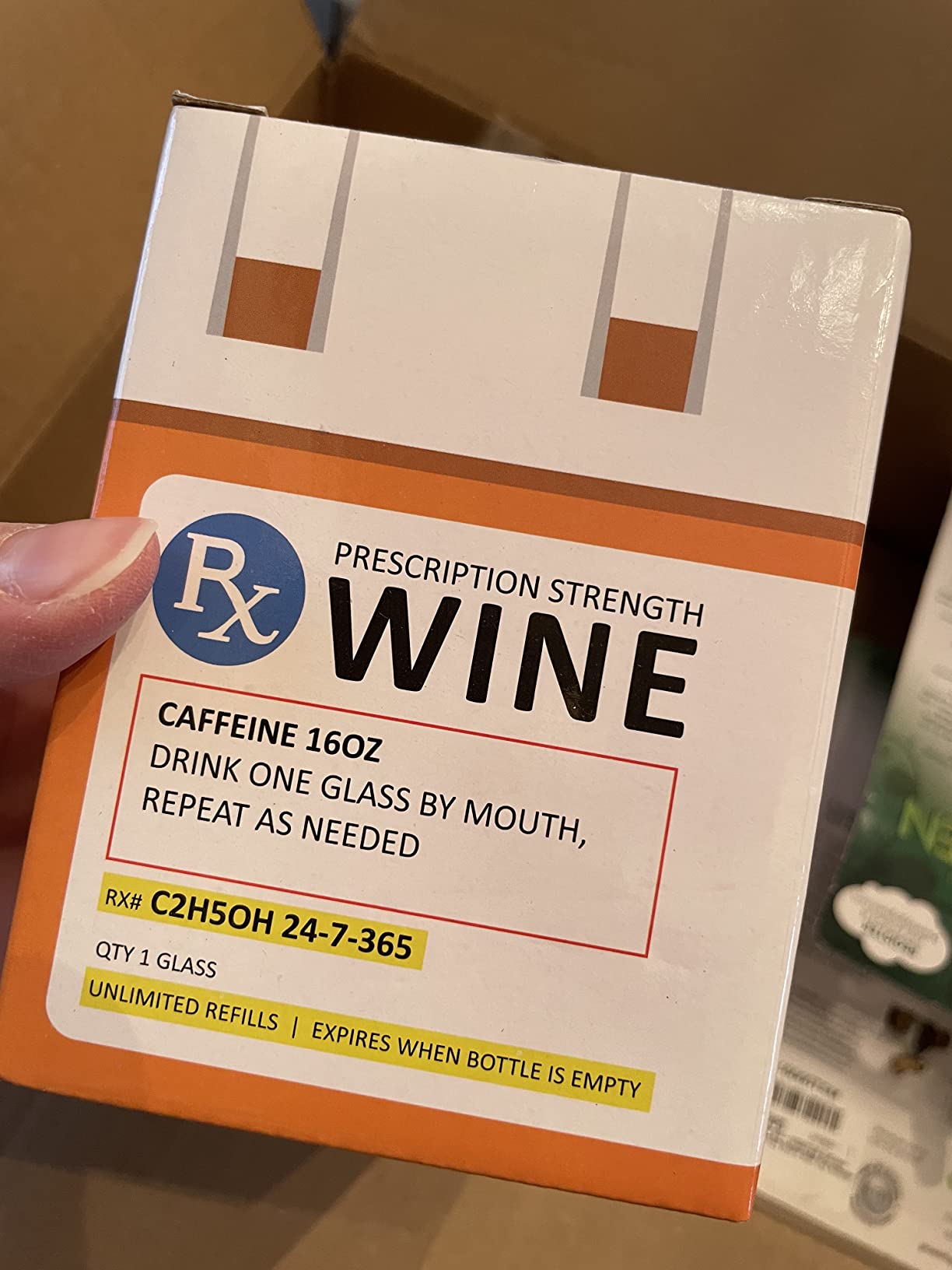 GSM Brands Stemless Wine Glass for Pharmacist Gifts (Prescription) Made of Unbreakable Tritan Plastic and Dishwasher Safe - 16 ounces customer photo 2