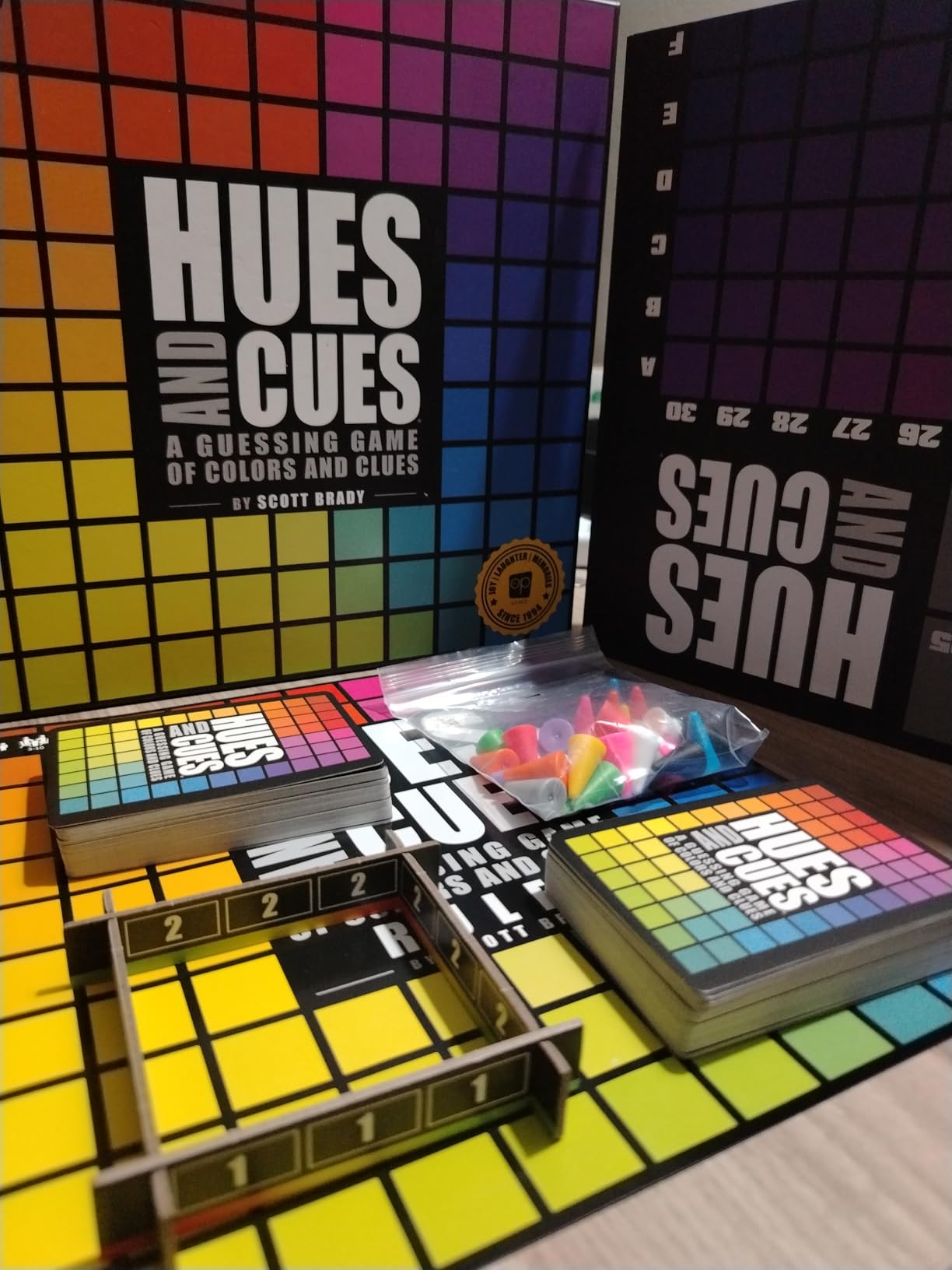 HUES and CUES - Vibrant Color Guessing Board Game for 3-10 Players Ages 8+, Connect Clues and Guess from 480 Color Squares customer photo 1
