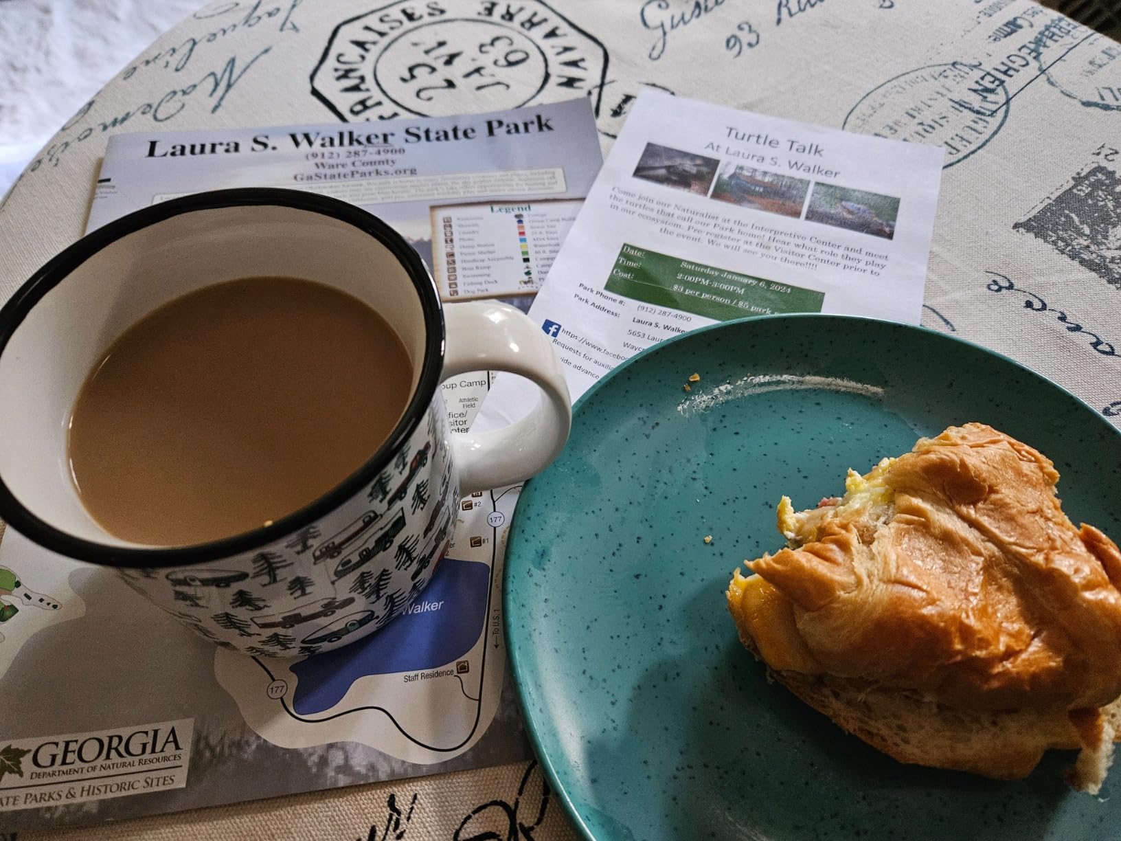 Camco Life is Better at The Campsite Ceramic Coffee Mug - Microwave and Dishwasher Safe - Features Sketched RVs Design - Coffee Cup Holds 14oz. (53383) customer photo 2
