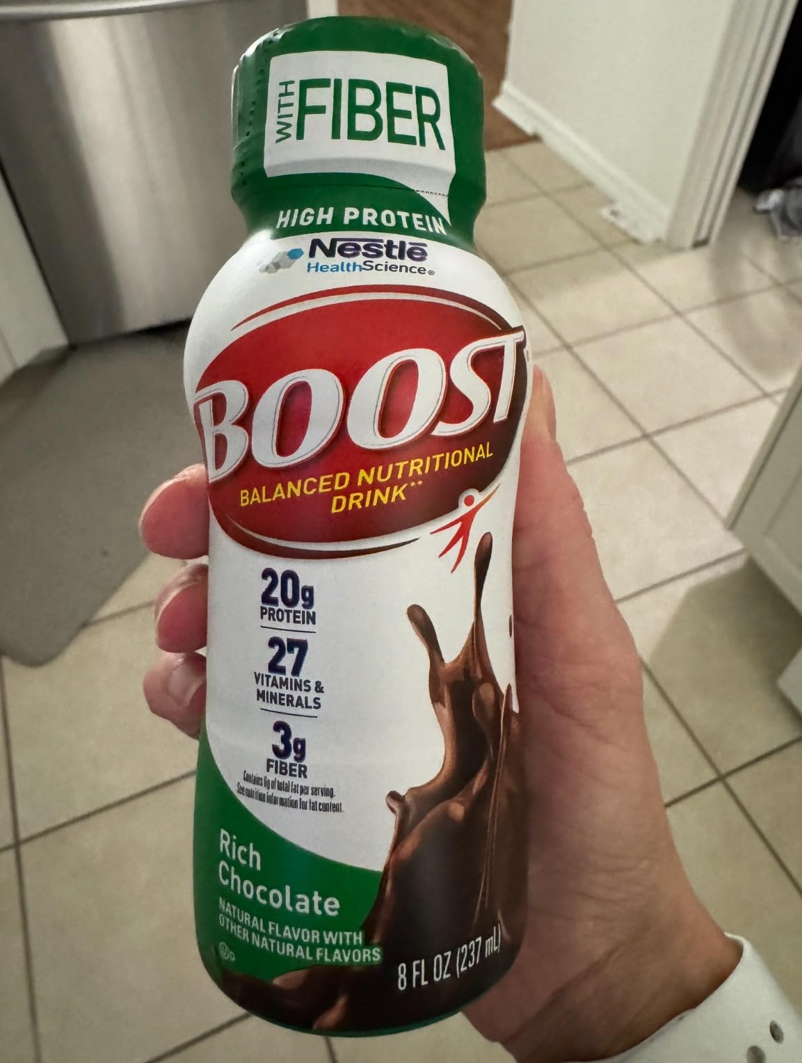 BOOST High Protein with Fiber Balanced Nutritional Shake, Chocolate, 24 pk customer photo 1