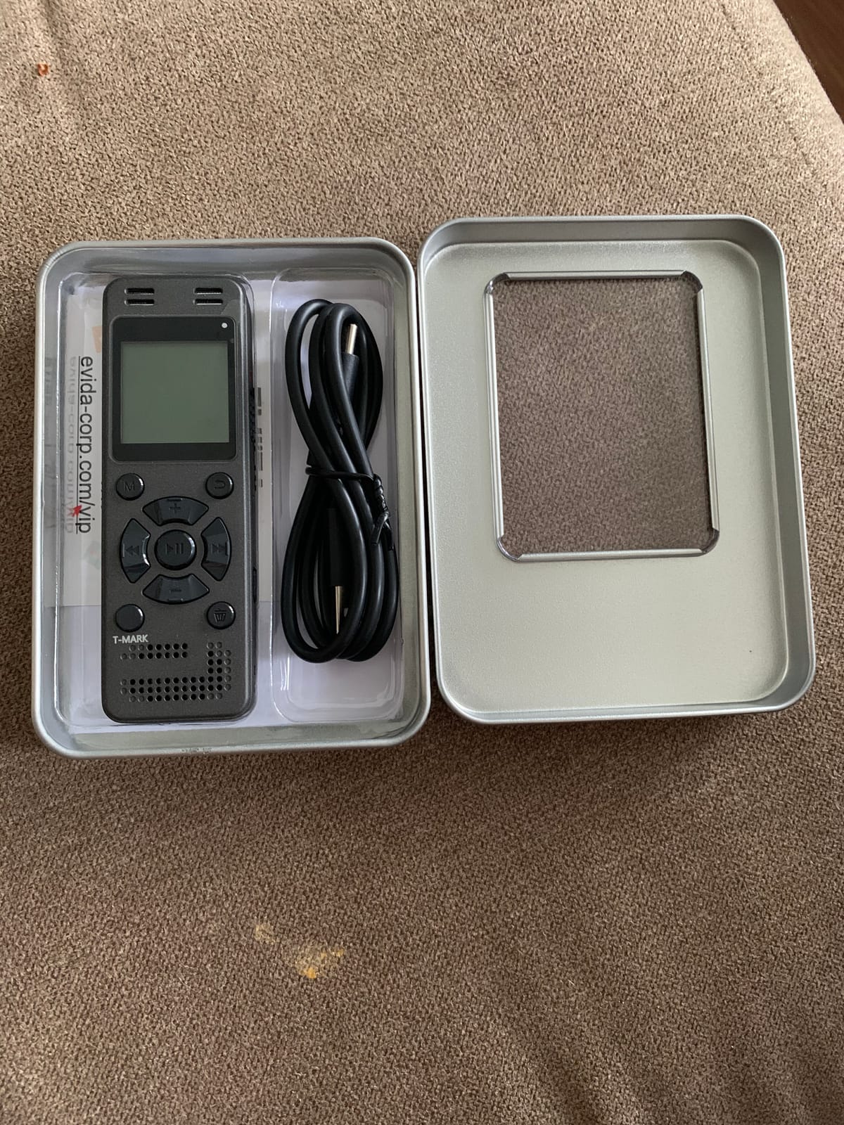 128GB Digital Voice Recorder for Lectures Meetings - EVIDA 9296 Hours Voice Activated Recording Device Audio Recorder with Playback,Password customer photo 2