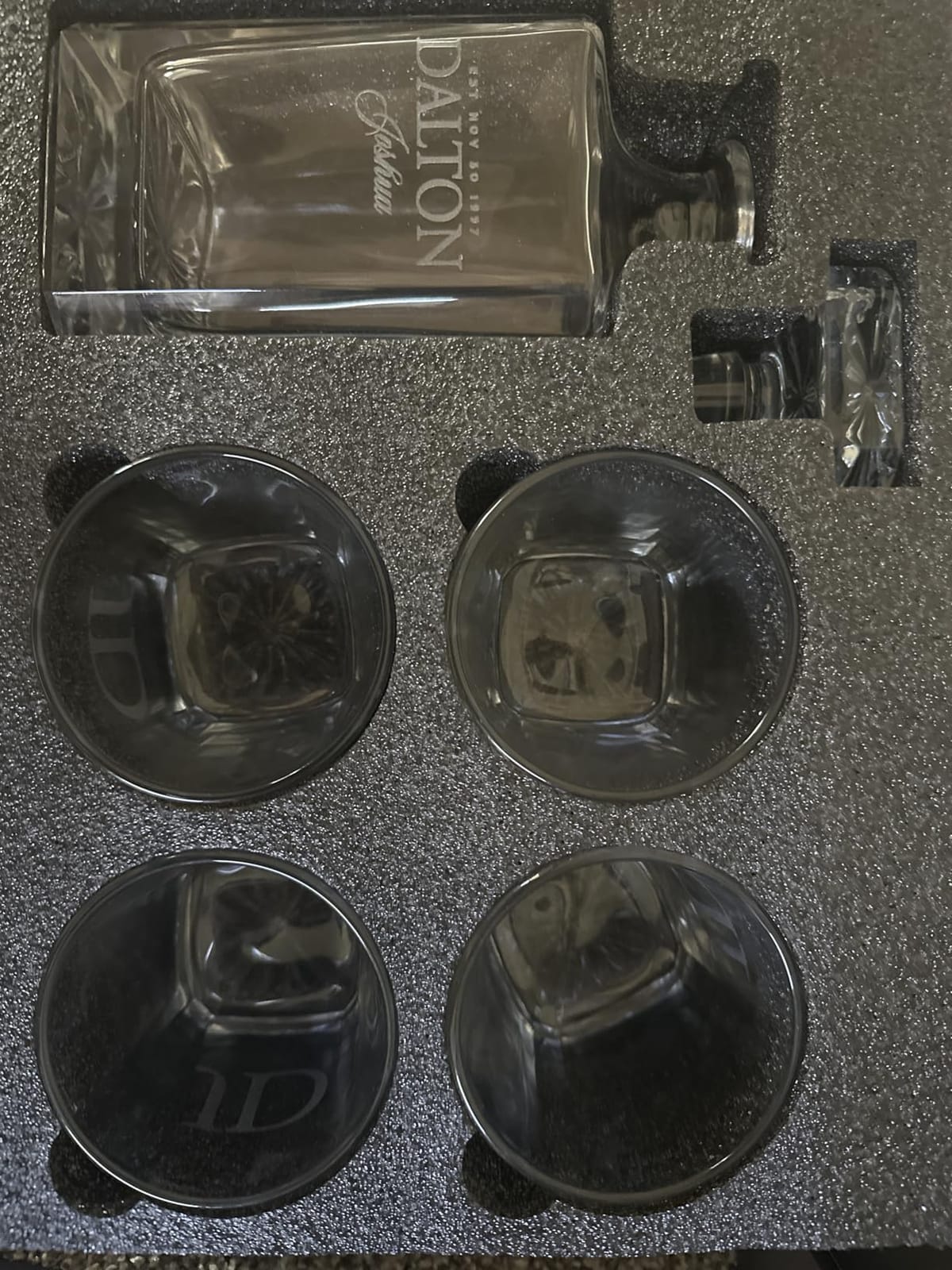 Personalized 5 pc Whiskey Decanter Set - 9 Design Options - Limited Edition, Custom Liquor Decanter | 25 Oz, 750ml Liquor Decanter w/ 4pcs Whiskey Glass Set #1 customer photo 2
