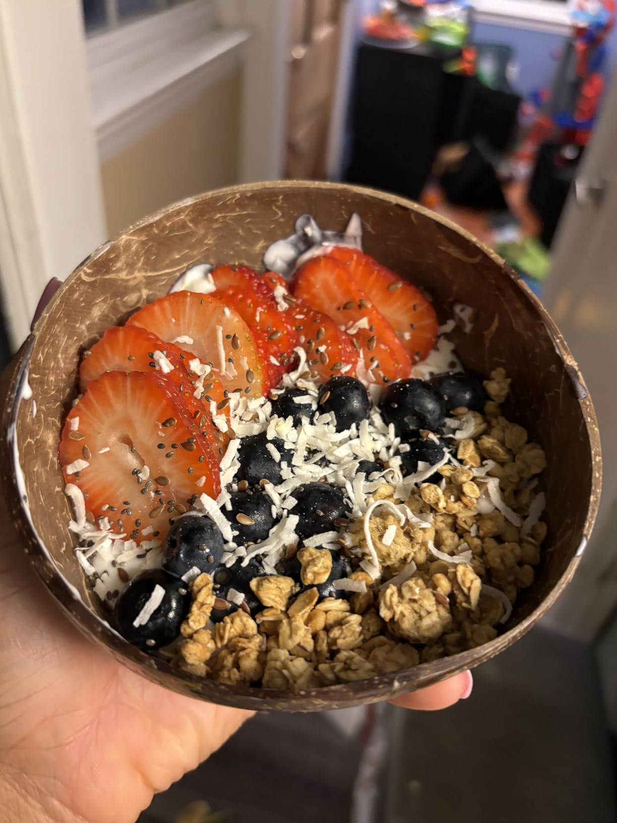 Jungle Culture 2 Polished Coconut Bowl & Wooden Spoons Set with Bamboo Straws • Natural Yoghurt & Smoothie Bowls Ideal for Ninja Creami • Healthy Coco Shell Buddha, Acai • Eco Friendly Vegan Gifts customer photo 2