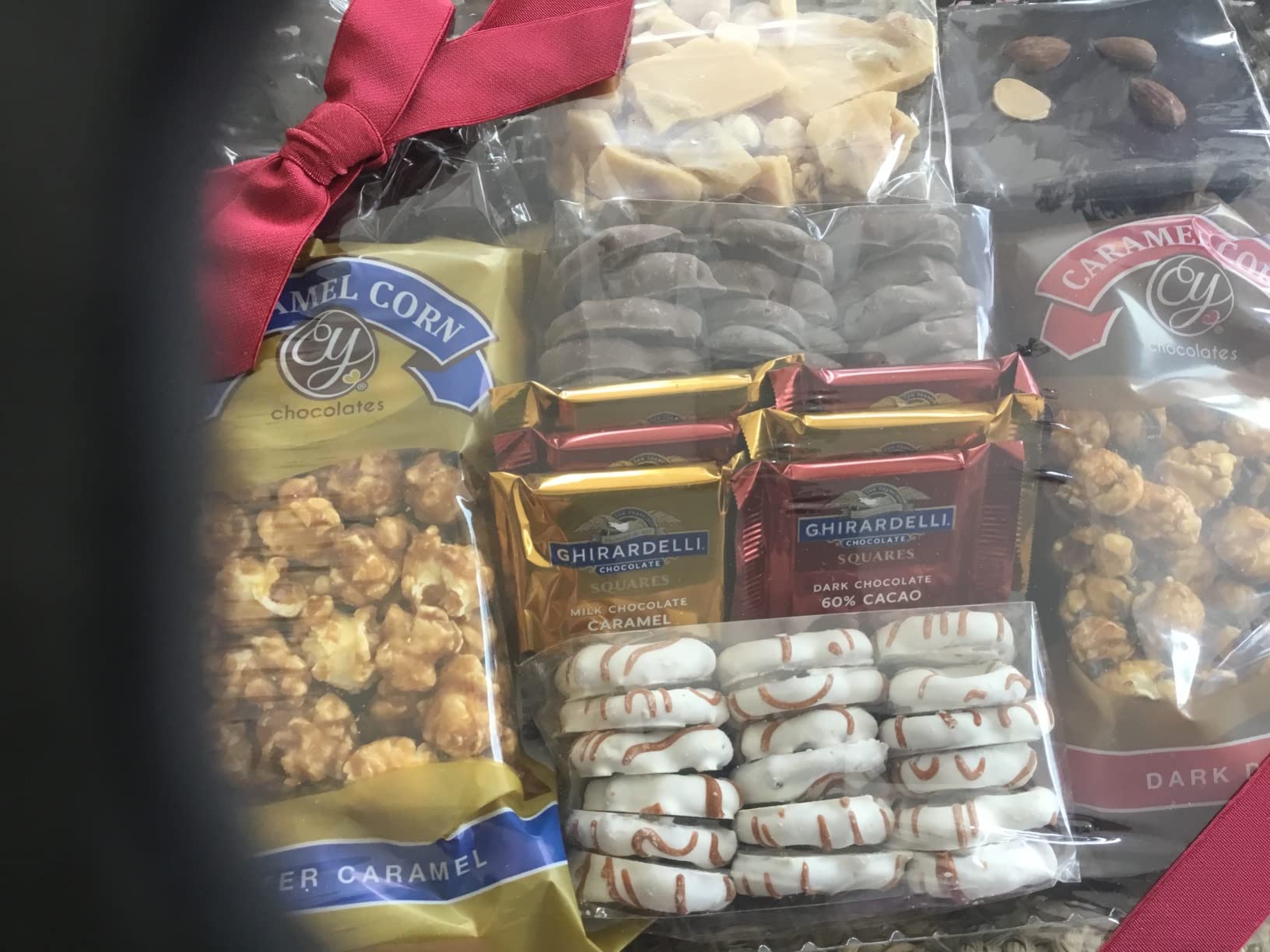 A Gift Inside Thank You Gift Basket, Gourmet Chocolate Gift Basket with Caramel Popcorn, Chocolates & Sweet Treats, Appreciation Gift for Coworkers, Employees, Teachers & Clients customer photo 2
