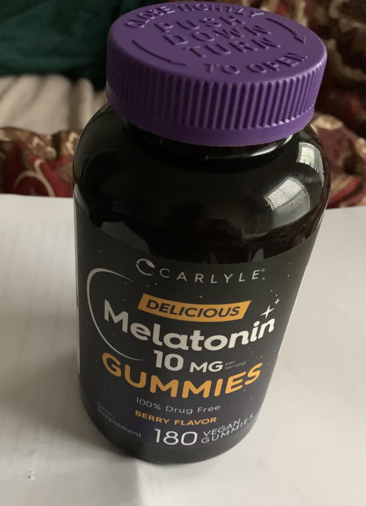 Carlyle Melatonin Gummies 10mg | 180 Count | Berry Flavor customer photo 2