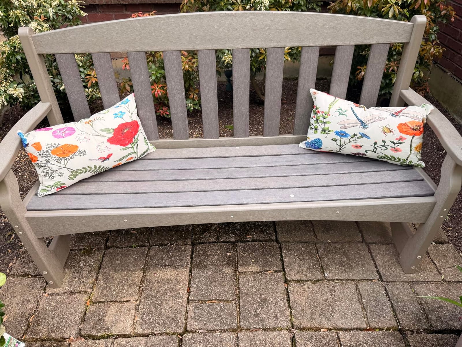 All Smiles Outdoor Patio Throw Pillow Covers 18x18 Set of 4 Spring Summer Garden Flowers Farmhouse Décor Outside Furniture Bench Chair Decorative Cushion Cases for Swing Deep Seat Bed Couch Sofa customer photo 1