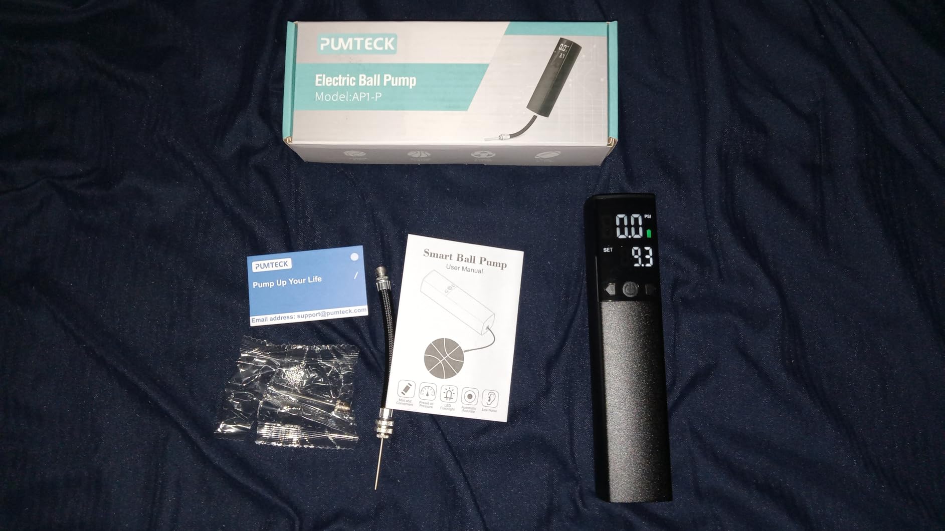 Electric Ball Pump for Sports Balls, Basketball Pump with Gauge and LCD customer photo 2