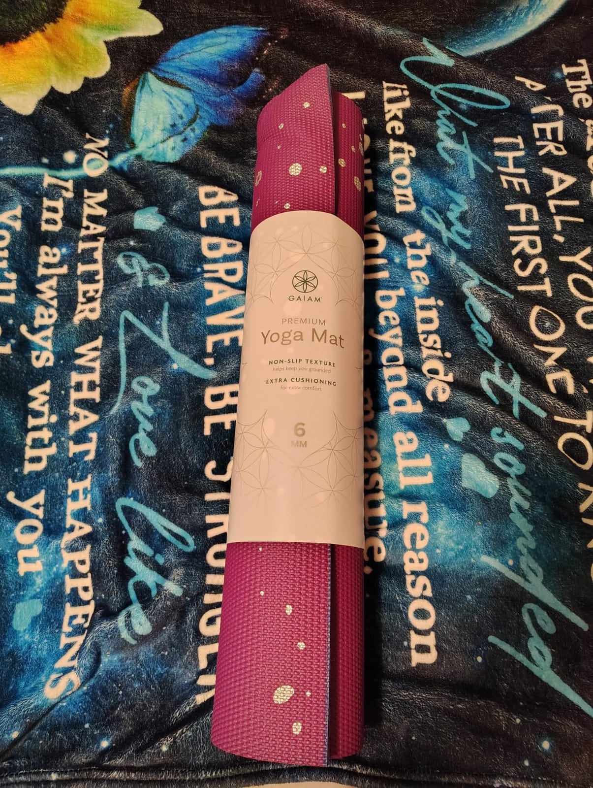 Gaiam Premium Yoga Mat, 6mm Thick Print Mat customer photo 1