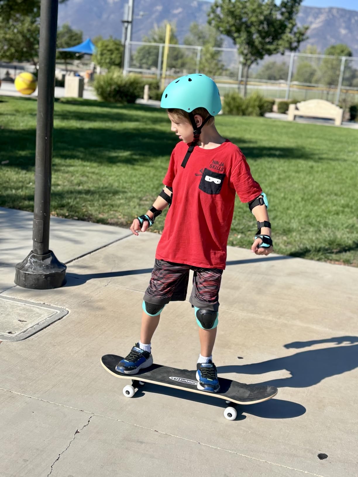 Adjustable Helmet for Ages 5-16 Kids Toddler Boys Girls Youth,Protective Gear with Elbow Knee Wrist Pads for Multi-Sports Skateboarding Bike Riding Scooter Inline skatings Longboard Roller Skate customer photo 2