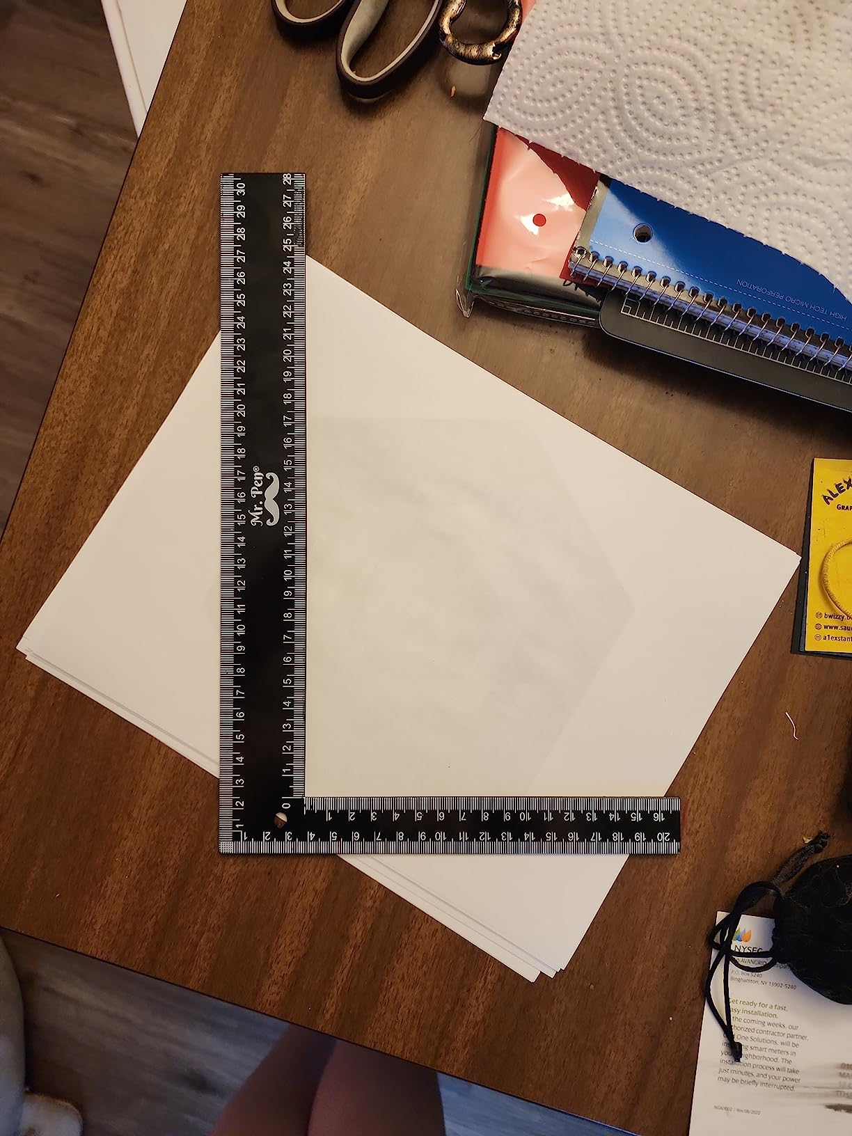 Mr. Pen- Metal Carpenter Square, 8 x 12 Inch | L-Square with Imperial & Metric Measurements, 1/16