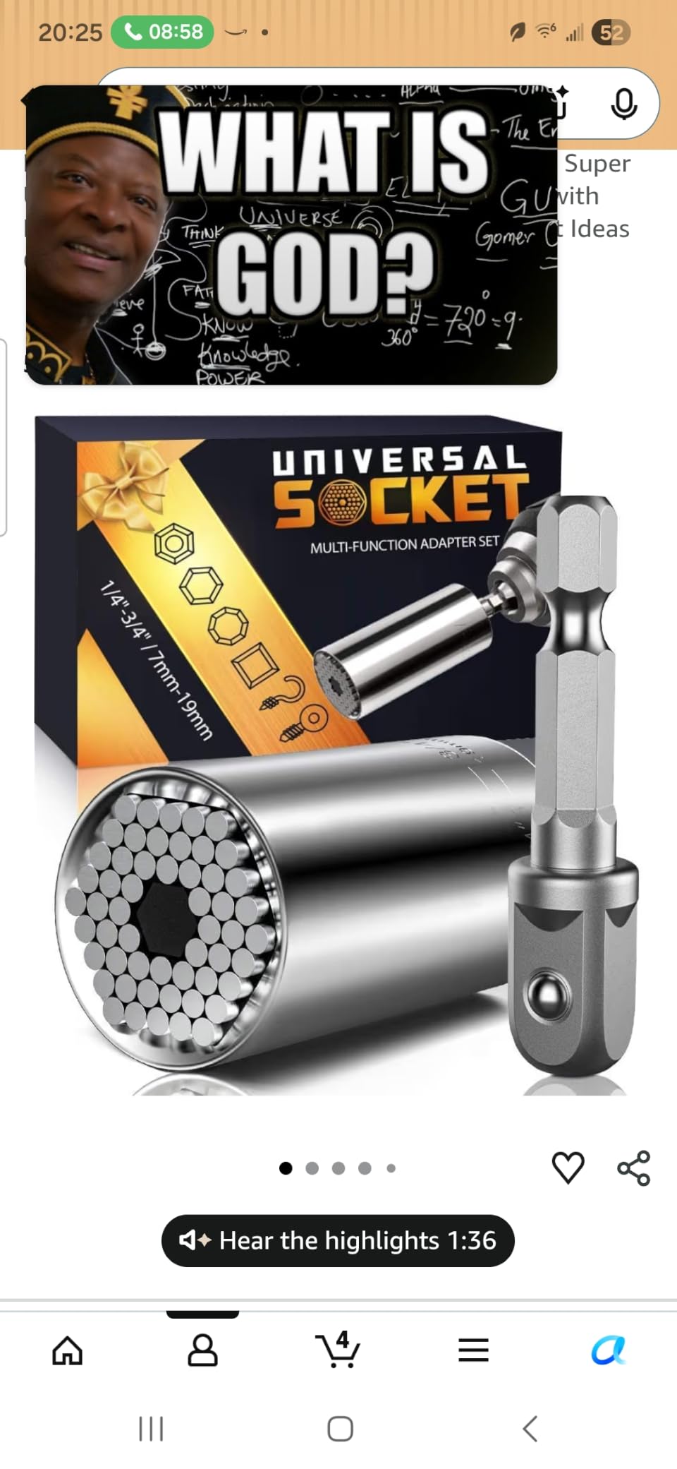 Stocking Stuffers for Men Super Universal Socket Tools Gifts for Men | Grip Set Power Drill Adapter Cool Stuff Gadgets Present Ideas Gift for Dad Husband Him Adults Mens Gifts Christmas for Women customer photo 1