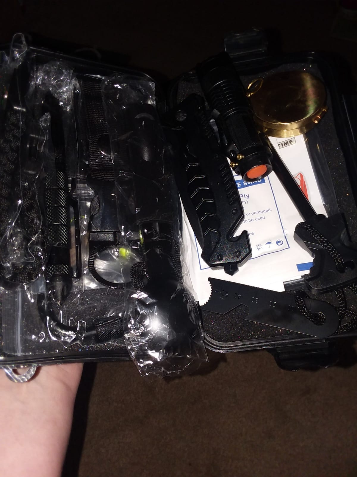 Angieast Survival Kit 35 in 1, First Aid Kit, Survival Gear, Survival Tool Gifts for Men Boyfriend Him Husband Fathers Day Camping, Hiking, Hunting, Fishing customer photo 1