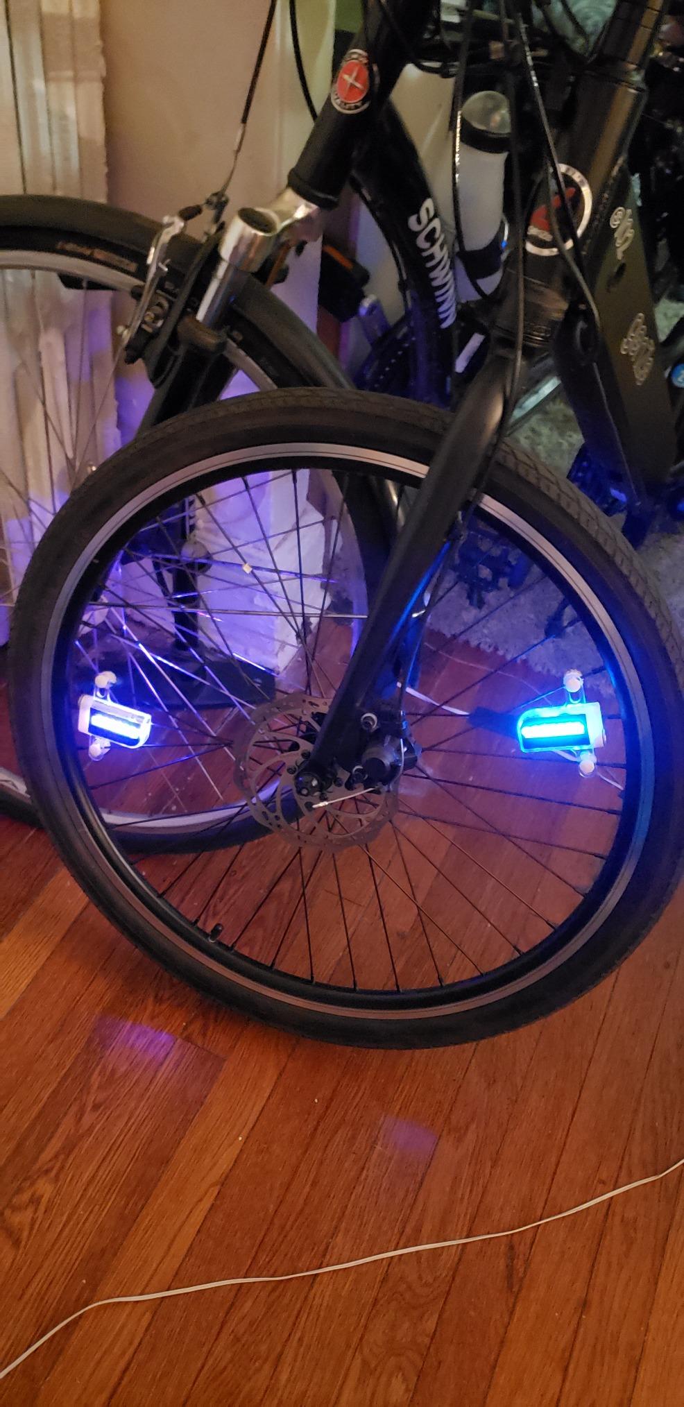 Bike Wheel Lights (2 Pack) - Waterproof LED Bicycle Spoke Tire Lights - 30 Different Patterns Change - Bike Accessories - Black customer photo 1
