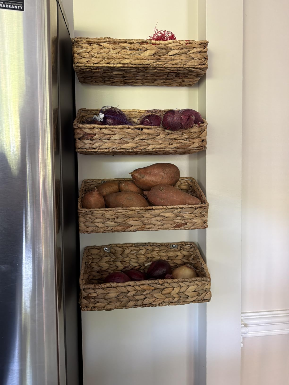 StorageWorks Woven Wall Baskets for Storage, Hanging Basket with Hooks customer photo 2