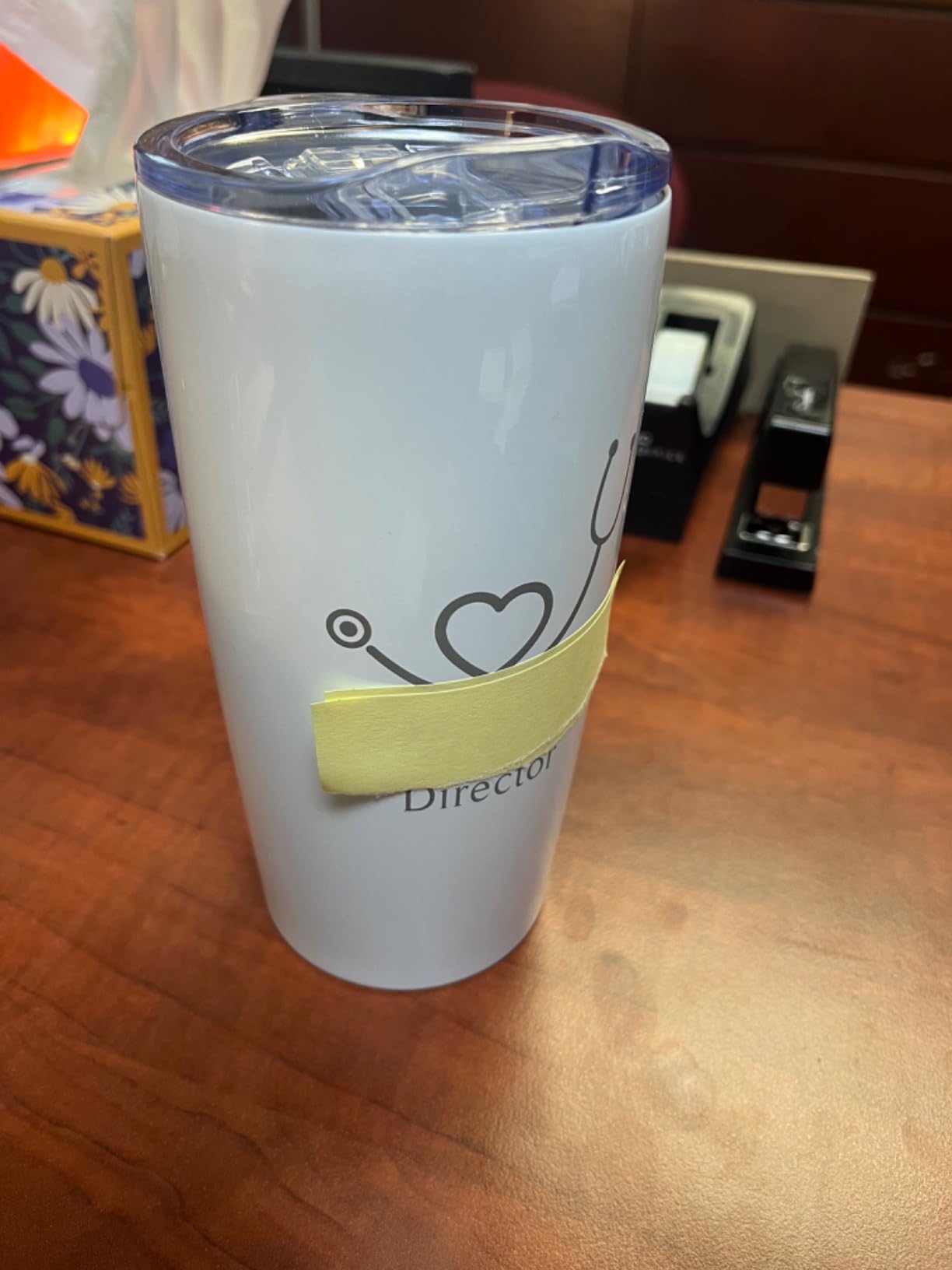 Personalized Dentist Gifts, Engraved Tumbler 20 oz Matte Black Coffee Mug customer photo 1