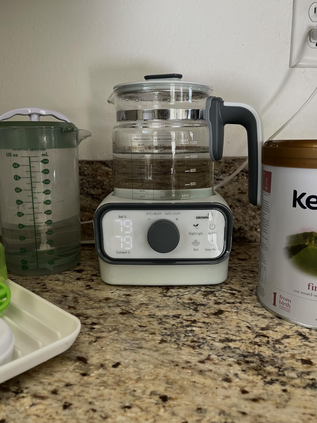 GROWNSY Baby Instant Warmer & Glass Water Boiler with LCD Display and Timer customer photo 1