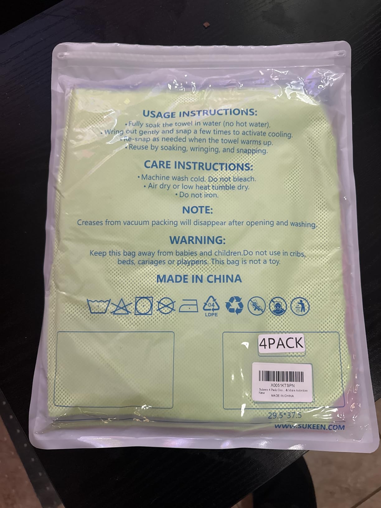 Sukeen 4 Pack Cooling Towels (40