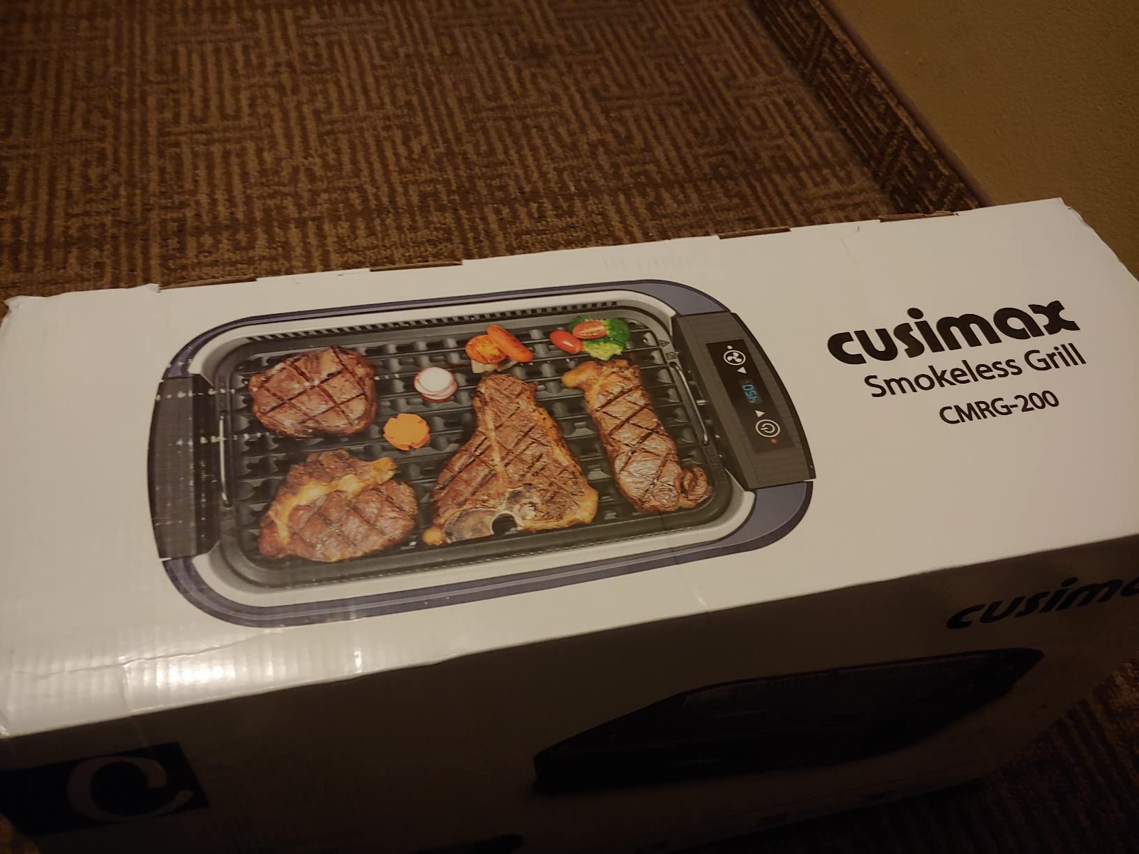 Indoor Grill CUSIMAX Electric Smokeless Grill Portable Korean BBQ, Blue customer photo 1