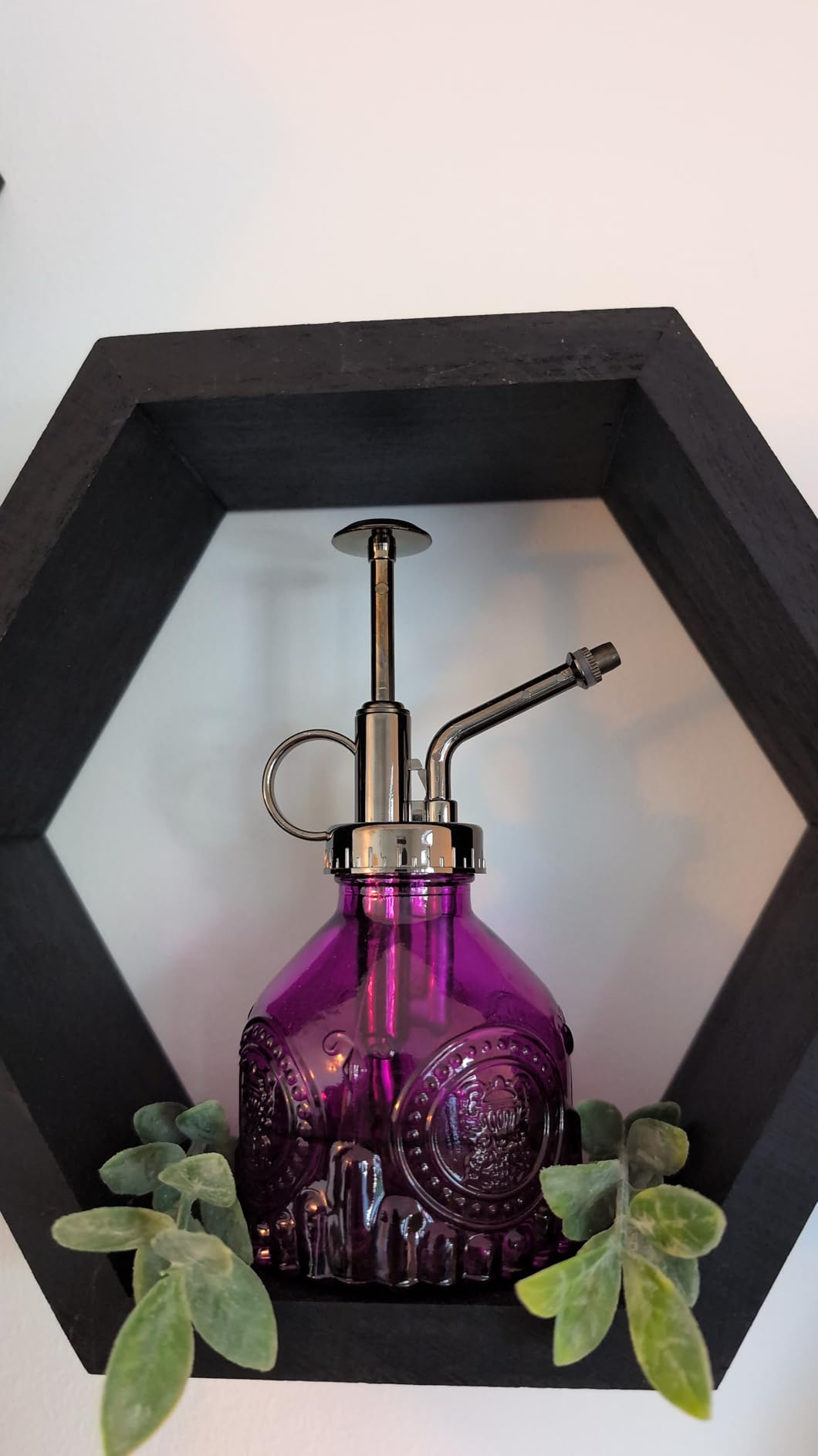Glass Plant Mister Spray Bottle, Vintage Plant Spritzer, Succulent Watering Bottle with Top Pump, Small Plant Sprayer Mister Watering Can for Indoor Outdoor Houseplant - Green Brown Gradient customer photo 2