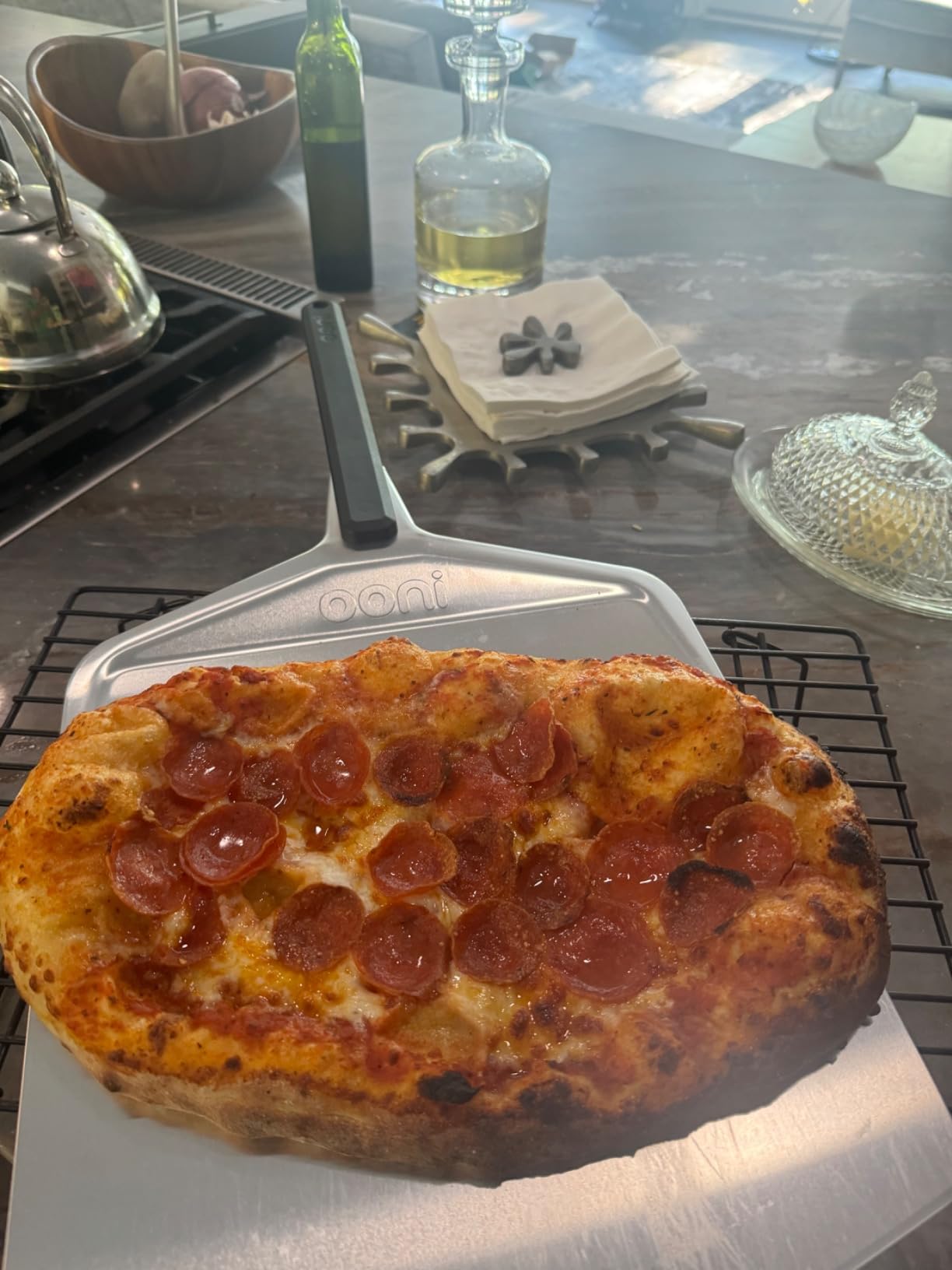 ooni 12' Aluminium Metal Pizza Peel - 12 Inch Lightweight Peel with Long Handle, Rectangle Pizza Turner customer photo 2