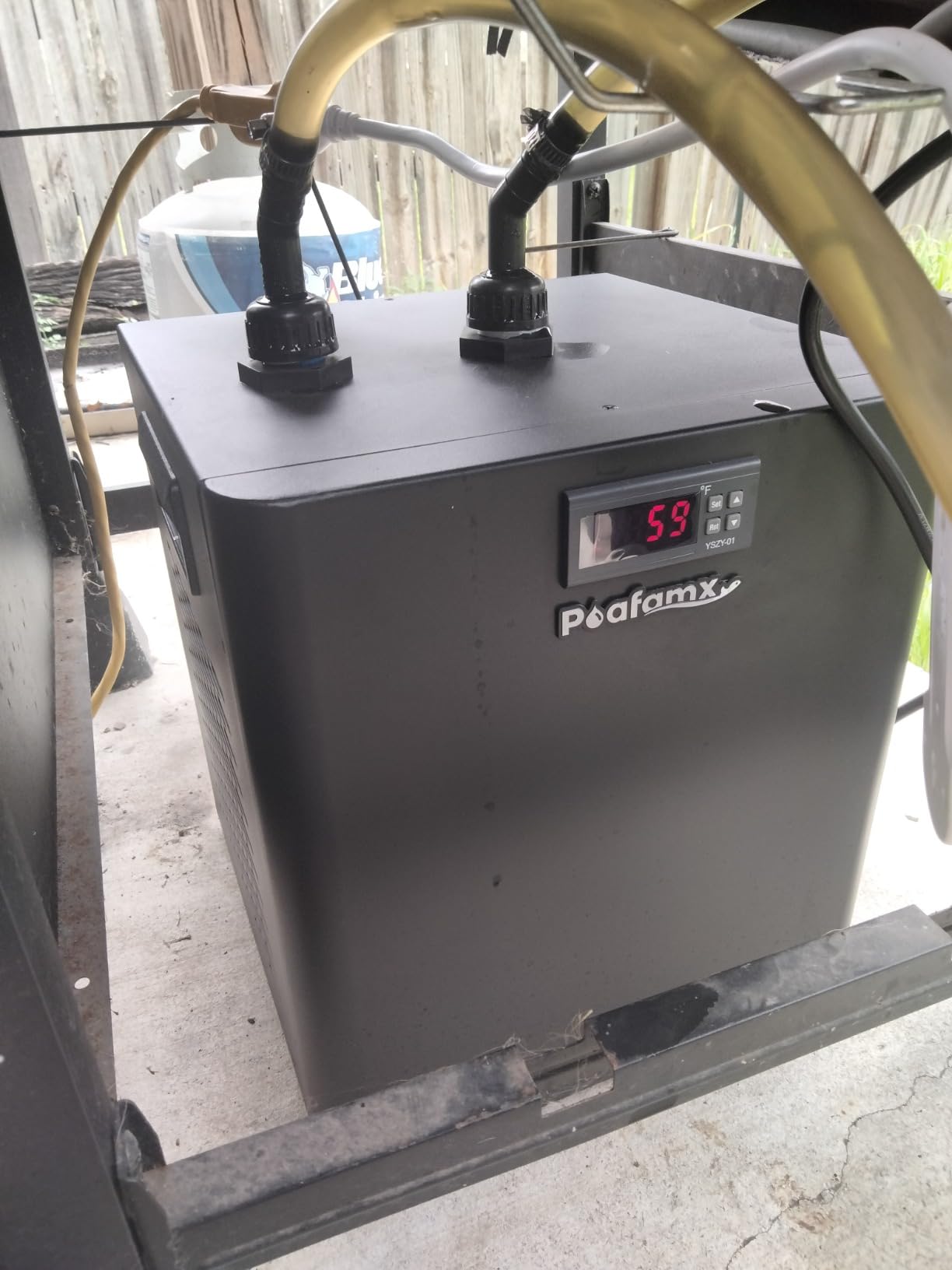 Poafamx 1/3 HP Aquarium Chiller, Quiet Fish Tank Water Chiller 40-80 Gal customer photo 2