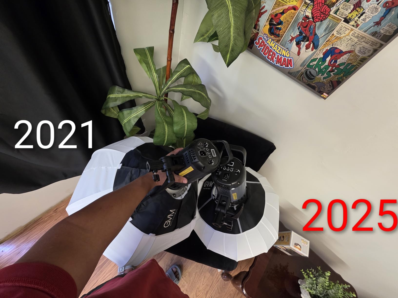GVM 100W Bi-Color LED Video Light, Photography Lighting with Bowens Mount, APP Control System, Lantern Softbox Video Lighting Kit for YouTube Outdoor Studio, Dimmable 3200K-5600K, CRI 97+ customer photo 2