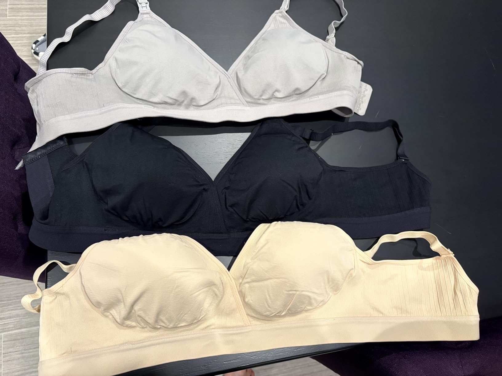 Vinfact 3 Pack Nursing Bras for Breastfeeding Women Maternity Bras customer photo 1