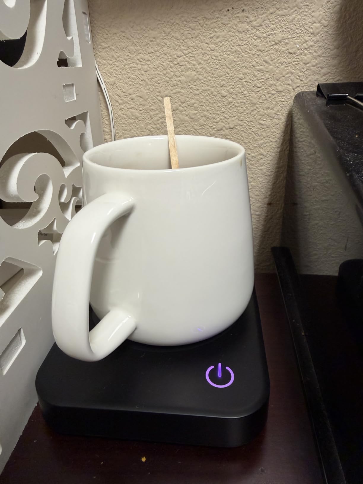 VOBAGA Coffee Mug Warmer for Desk with Auto Shut Off & 3-Temp Settings, Coffee Cup Warmer with Smart Safety Alert Home Office Accessory, Perfect for Coffee, Tea, Milk (No Mug) customer photo 2