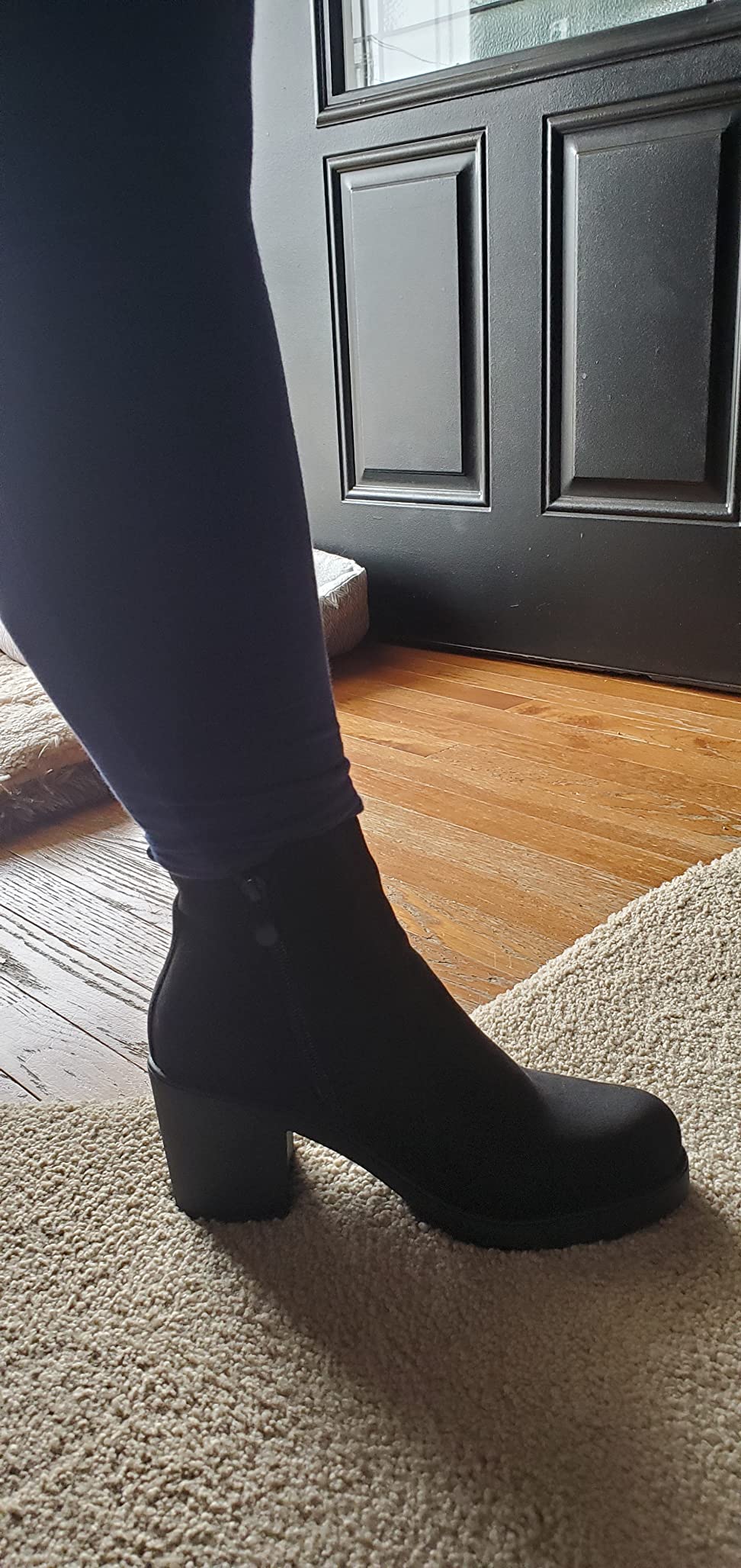 DREAM PAIRS Women's Block Heel Ankle Booties customer photo 2