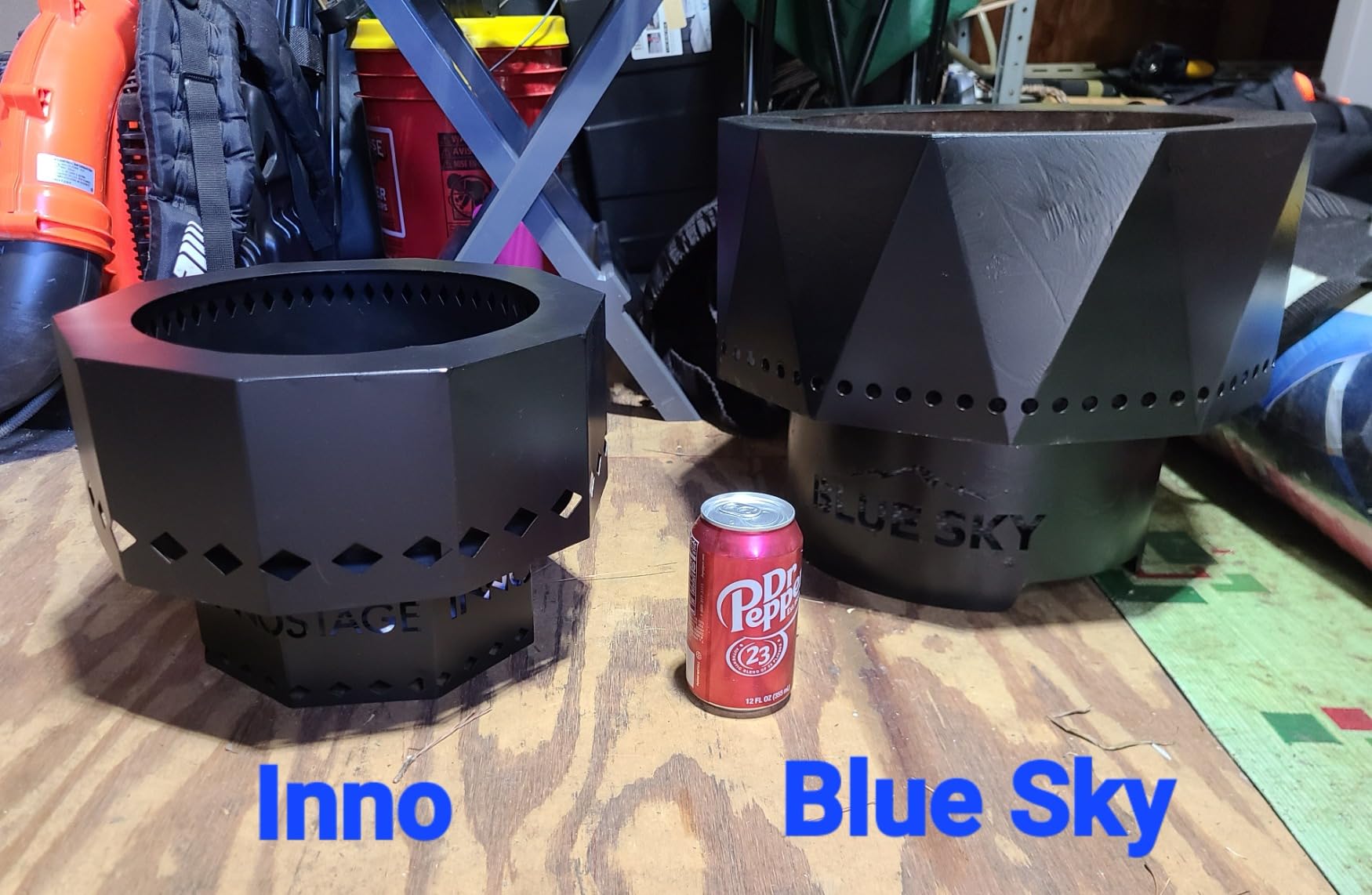 INNO STAGE Patented Smokeless Fire Pit, 13 Inch Low Smoke Camping Stove Outdoor Wood Pellet Burning Spark Portable Carrying Bag, Firepit Grill Bowl of Fireplace Picnic Camping Cooking on Beach - S customer photo 2