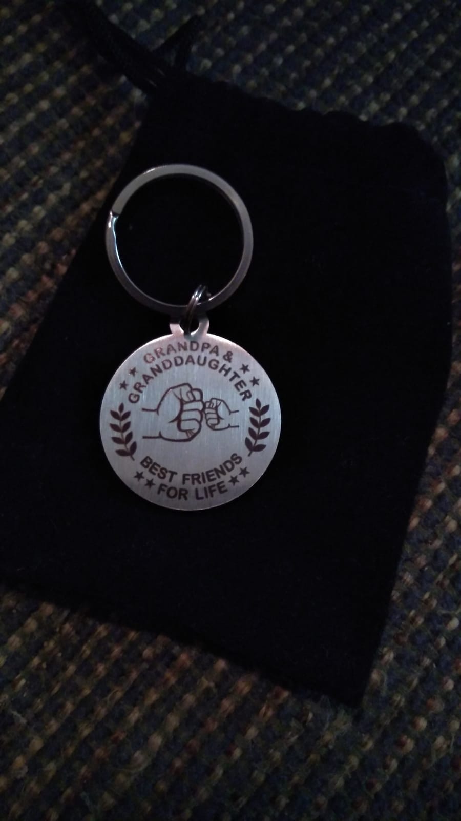 Grandfather Gifts - Best friend Of Life, Grandpa and Grandson & Grandpa and Granddaughter Keychain customer photo 1