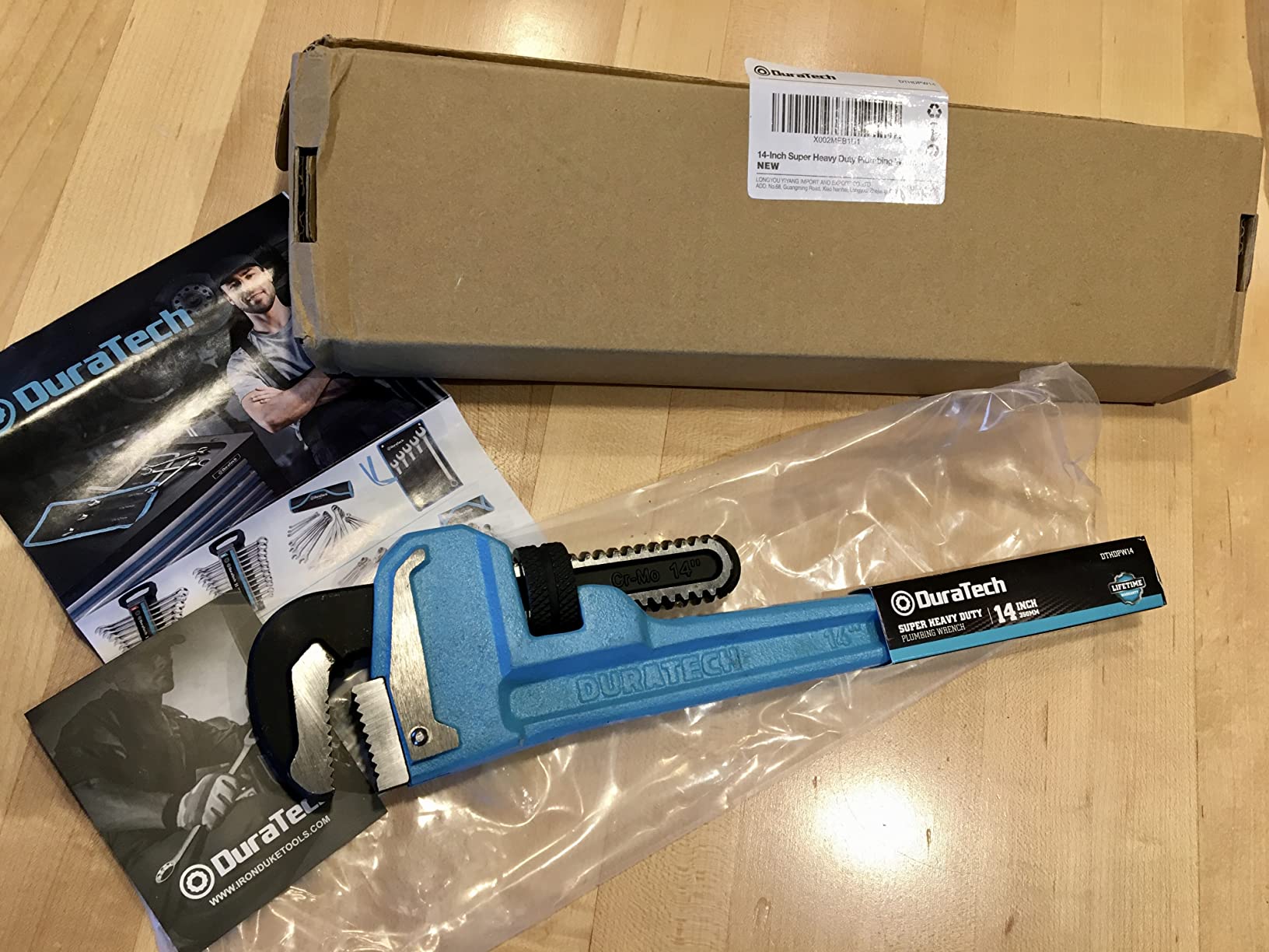 DURATECH 8-Inch Heavy Duty Pipe Wrench, Adjustable Plumbing Wrench customer photo 1