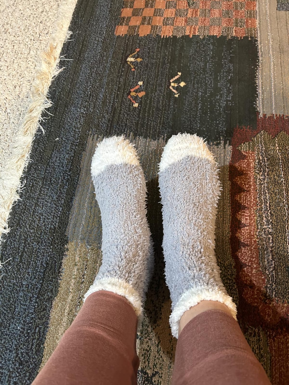 TEHOOK Warm & Cozy Gifts for Women, Fluffy Fuzzy Plush Sleeping Slipper Socks - Soft Warm Fabric customer photo 2