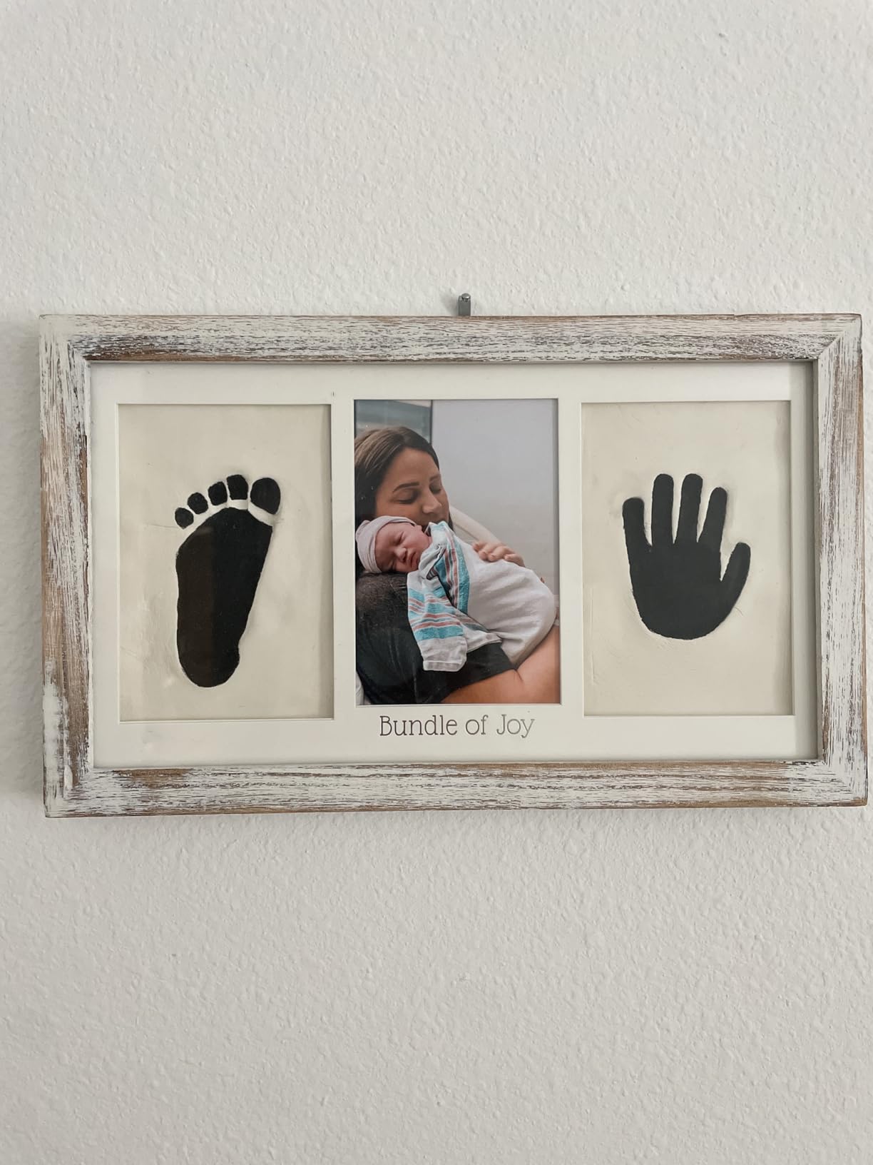 KeaBabies Baby Hand and Footprint Kit, Clay Keepsake Frame (Alpine White) customer photo 2
