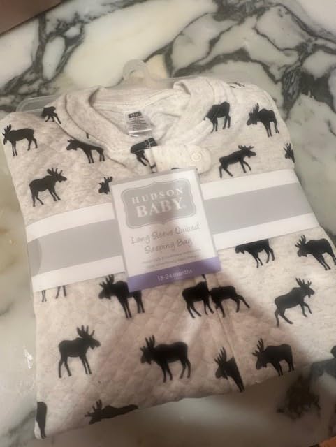 Hudson Baby Unisex Baby Premium Quilted Long Sleeve Sleeping Bag and Wearable Blanket customer photo 2