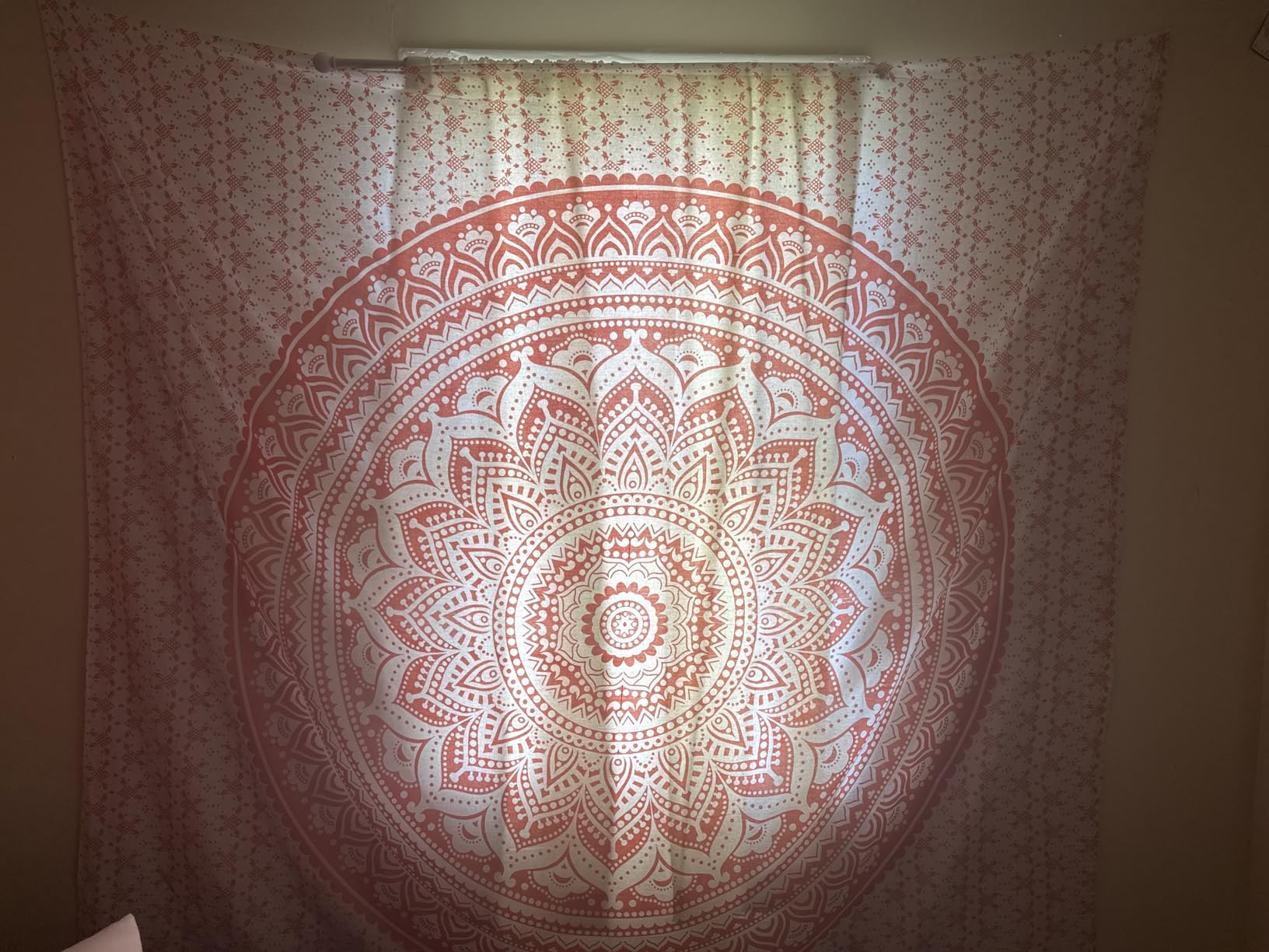 raajsee Top Selling Original Gold Mandala Ombre Tapestry Wall Hanging, Boho Bohemian Hippie Tapestries/Indian Cotton Dorm Decor Golden Twin Bedspread/Meditation Yoga Mat Rug 52x60 inches customer photo 1