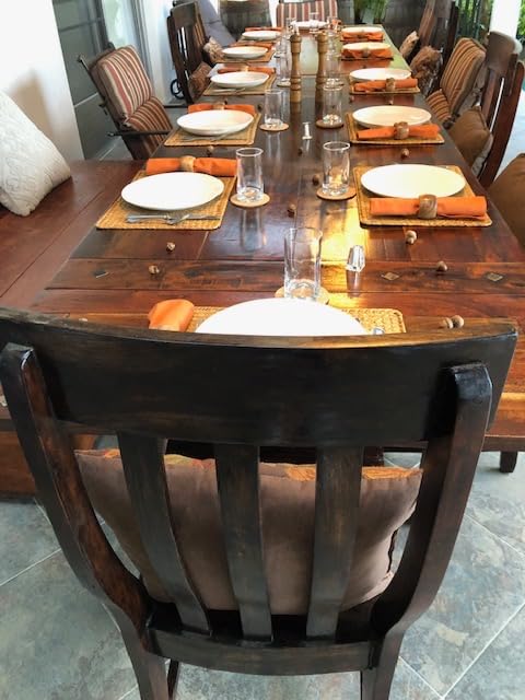 6 Pack Rectangular Woven Placemats, Rattan Wicker Table Mats, 17