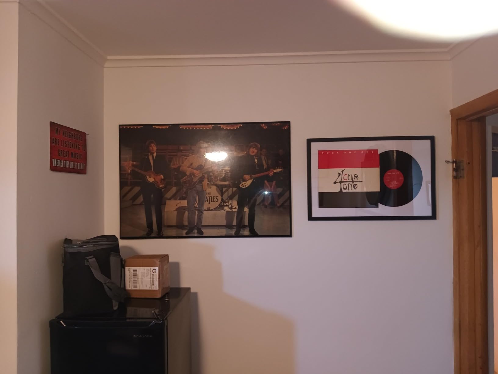 MCS Double Matted Record Album Frame, 16.5x25, Black With White Mat customer photo 2