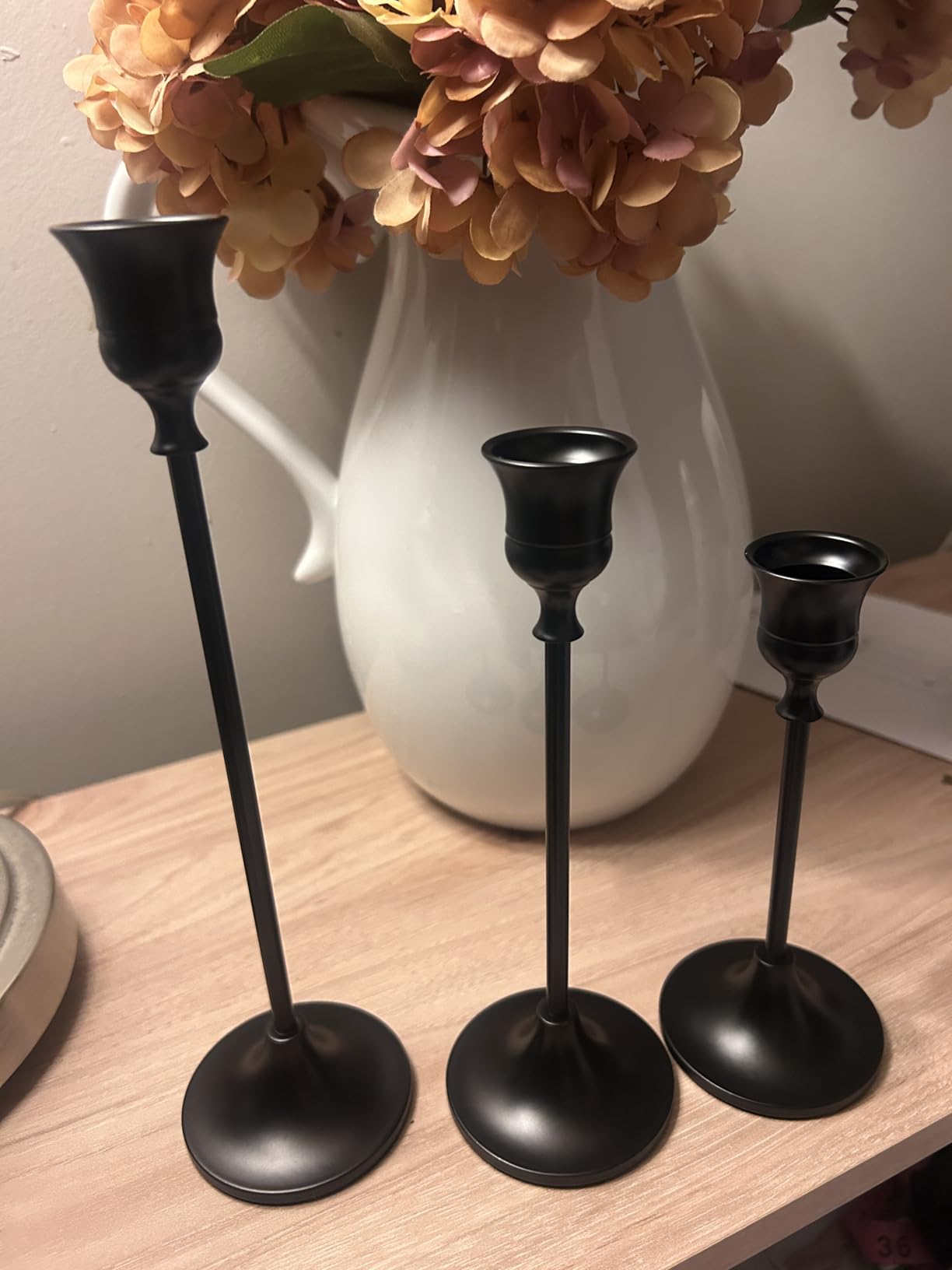 NUPTIO Candlestick Holders Vintage Centerpiece: Gold Antique Moody Decor customer photo 1