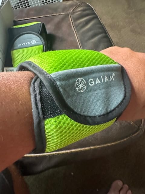 Gaiam Ankle Weights, Wearable Bracelet to Strengthen, Tone & Sculpt, Adjustable Ankle Weights for Women & Men for Yoga, Dance, Pilates, Barre, Cardio, Home & Gym Use customer photo 1